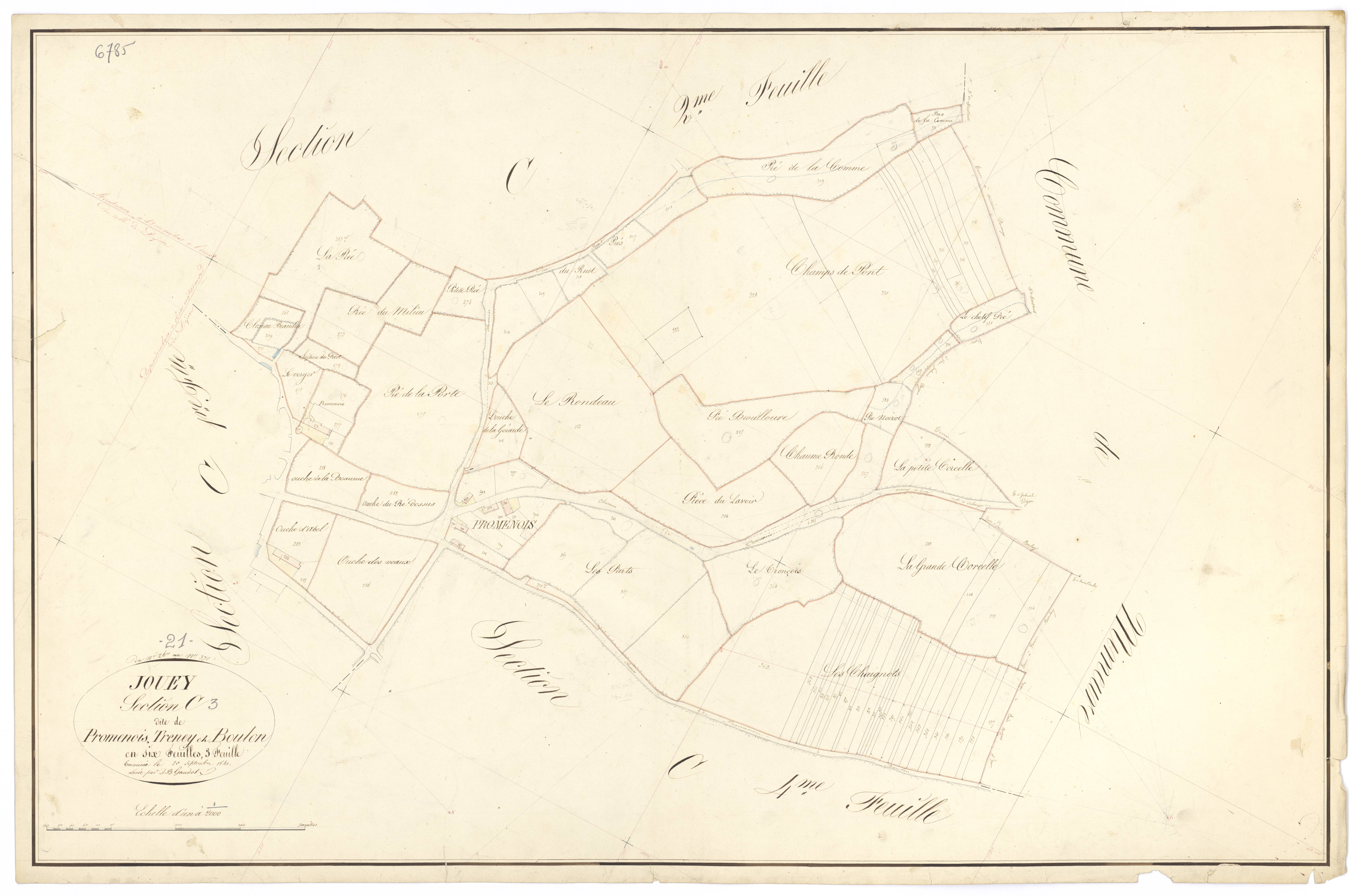 Jouey - Section C3 - 3 P PLAN 333/11