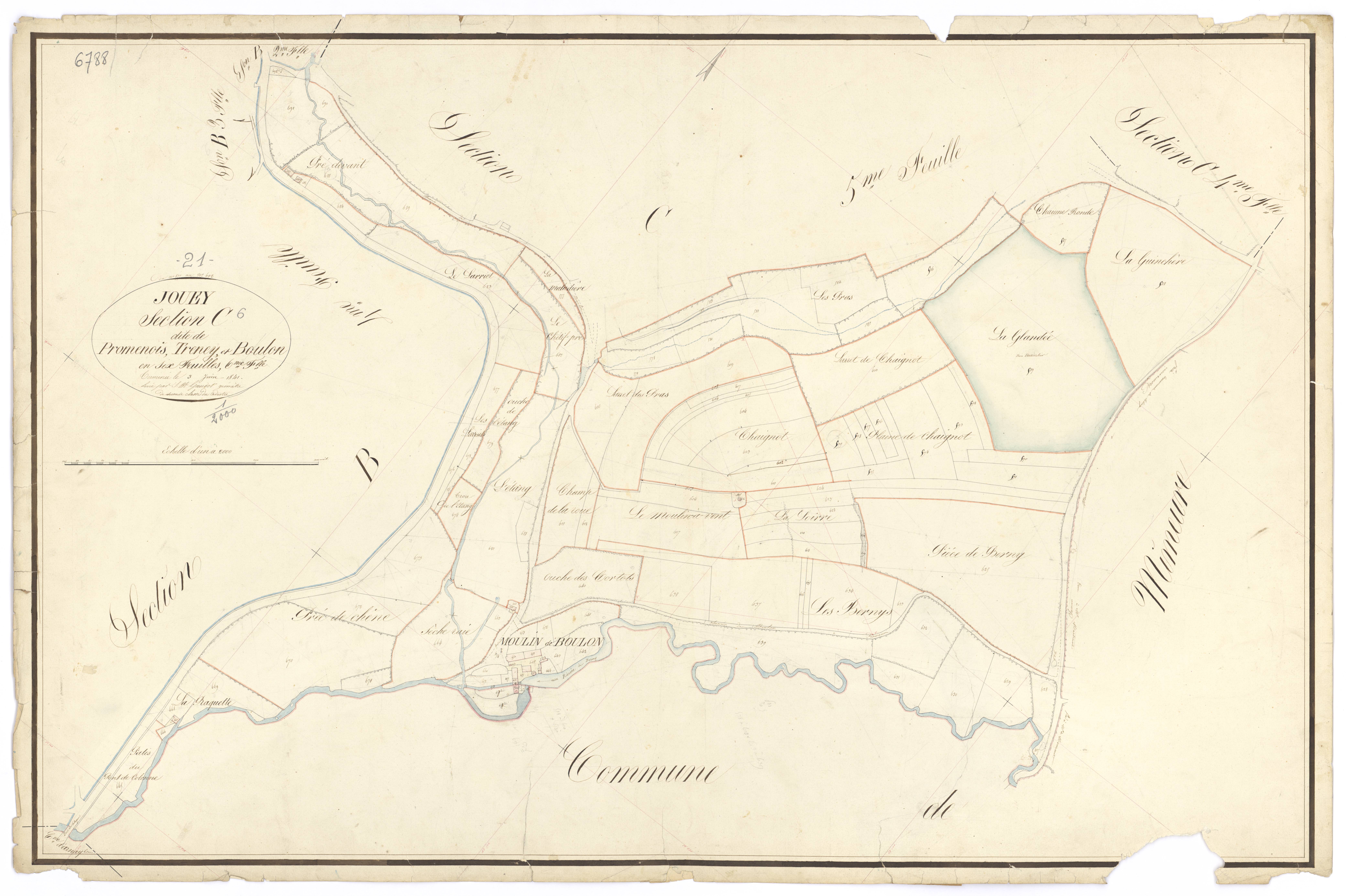Jouey - Section C6 - 3 P PLAN 333/14