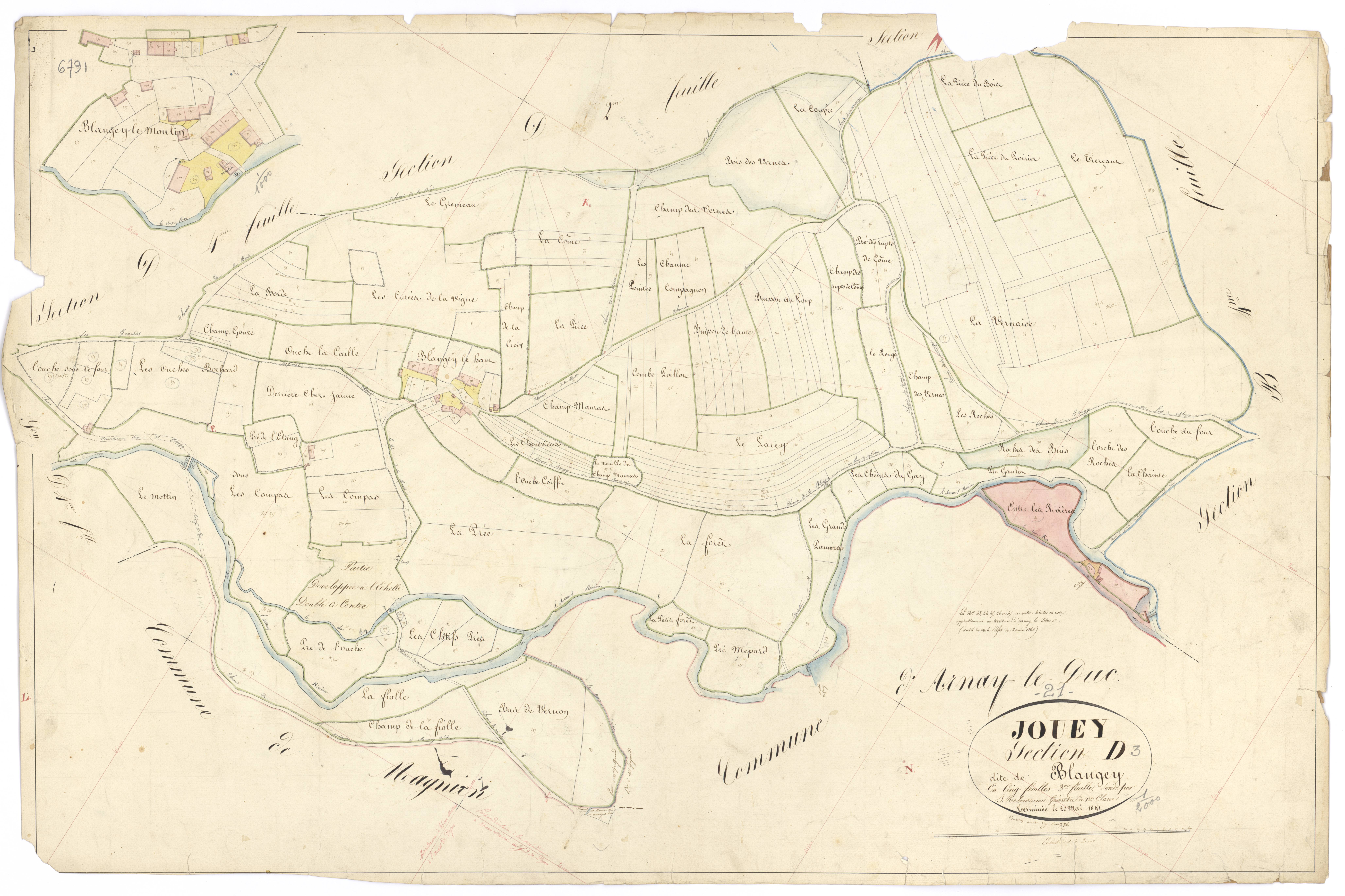 Jouey - Section D3 - 3 P PLAN 333/17