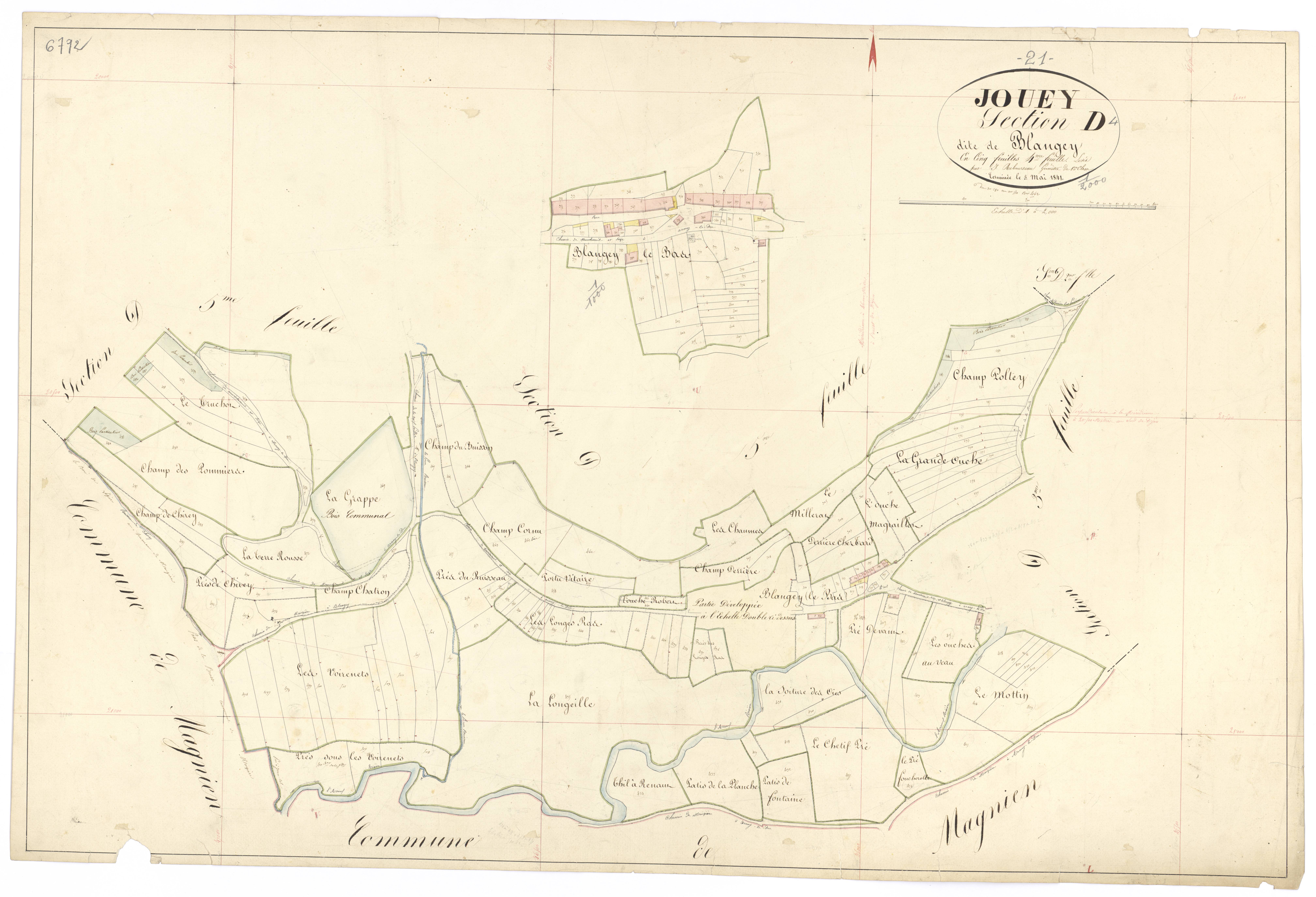 Jouey - Section D4 - 3 P PLAN 333/18