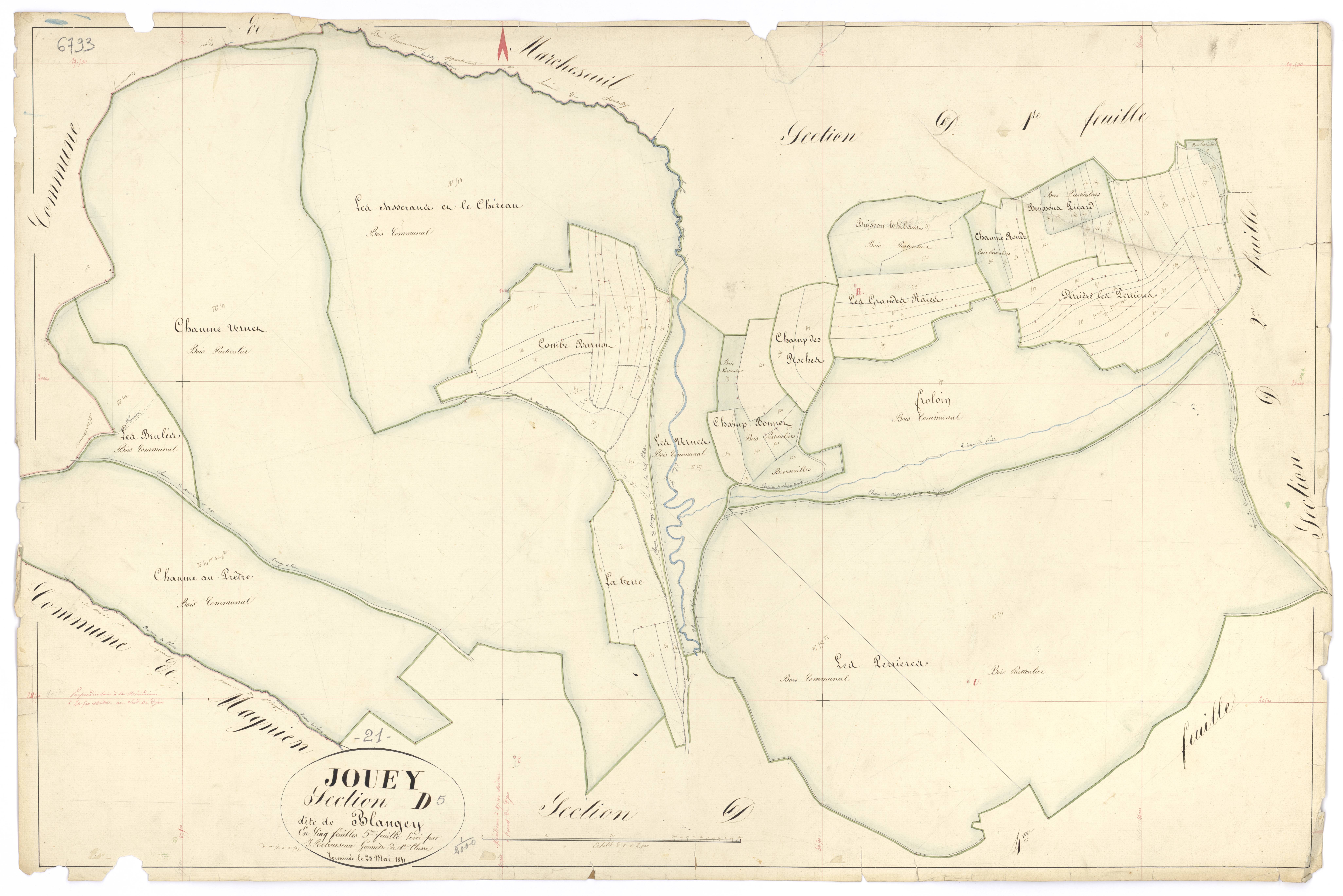 Jouey - Section D5 - 3 P PLAN 333/19