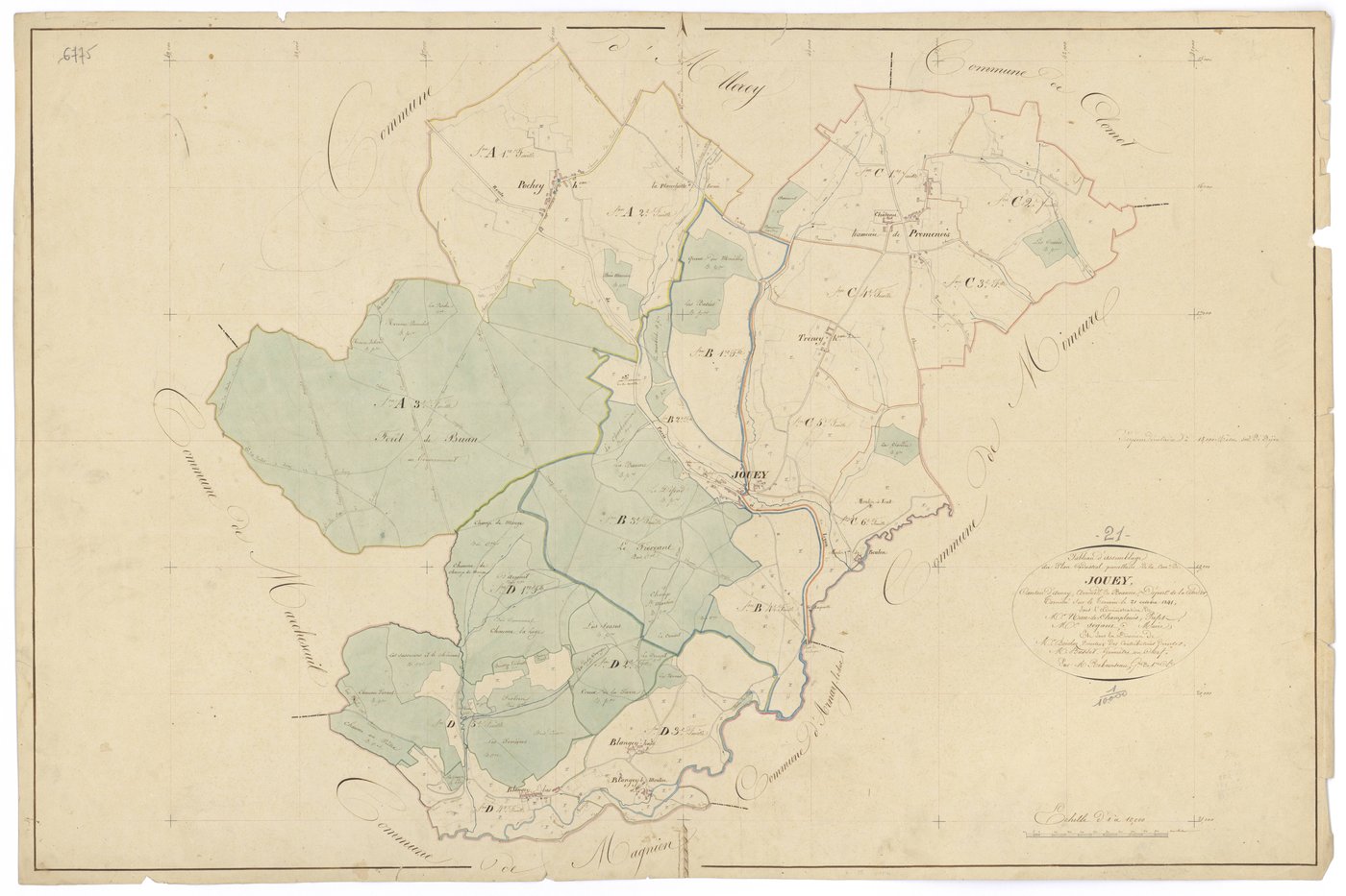 Jouey - Tableau d'assemblage - 3 P PLAN 333/1