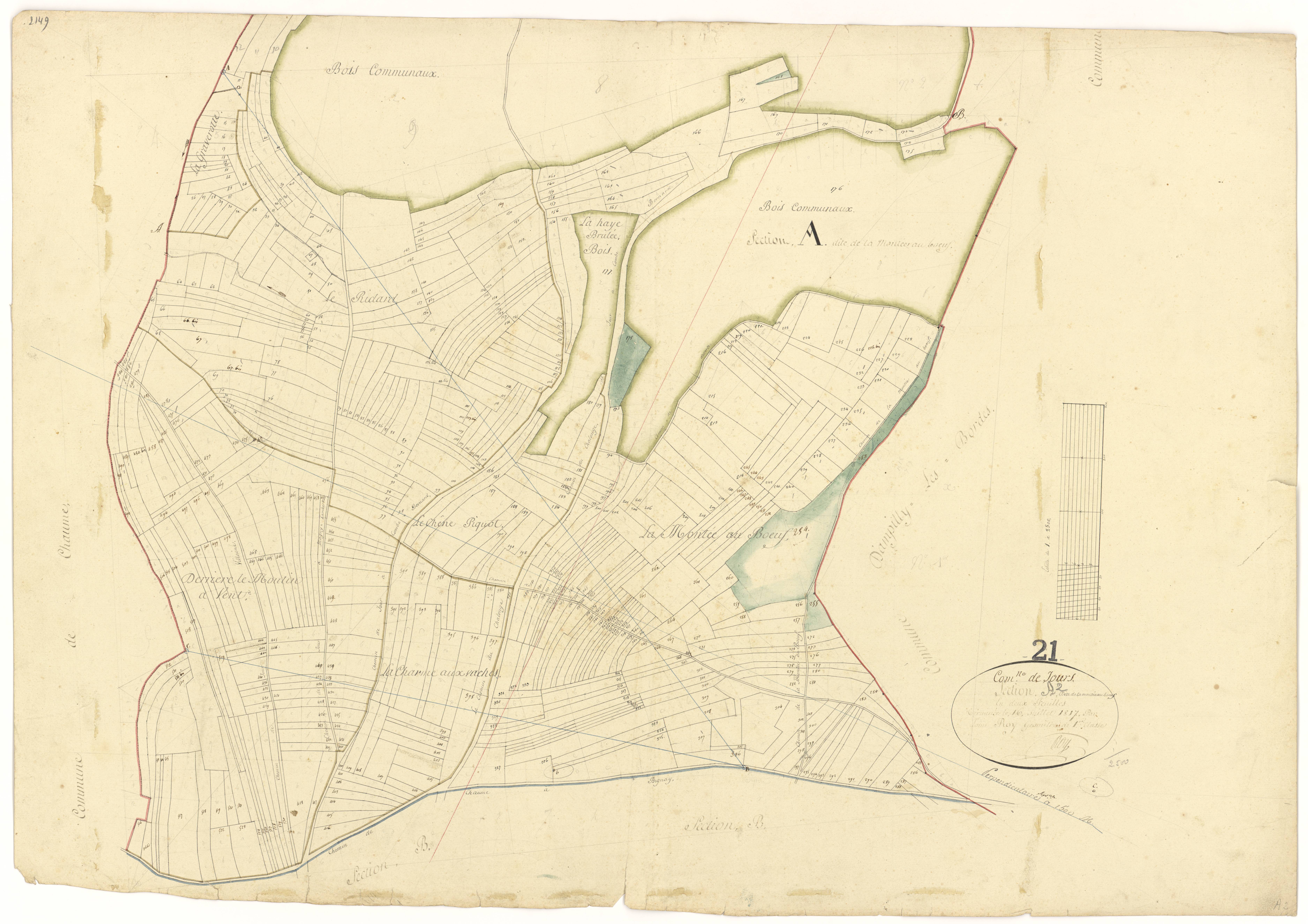 Jours-lès-Baigneux - Section A2 - 3 P PLAN 334/3