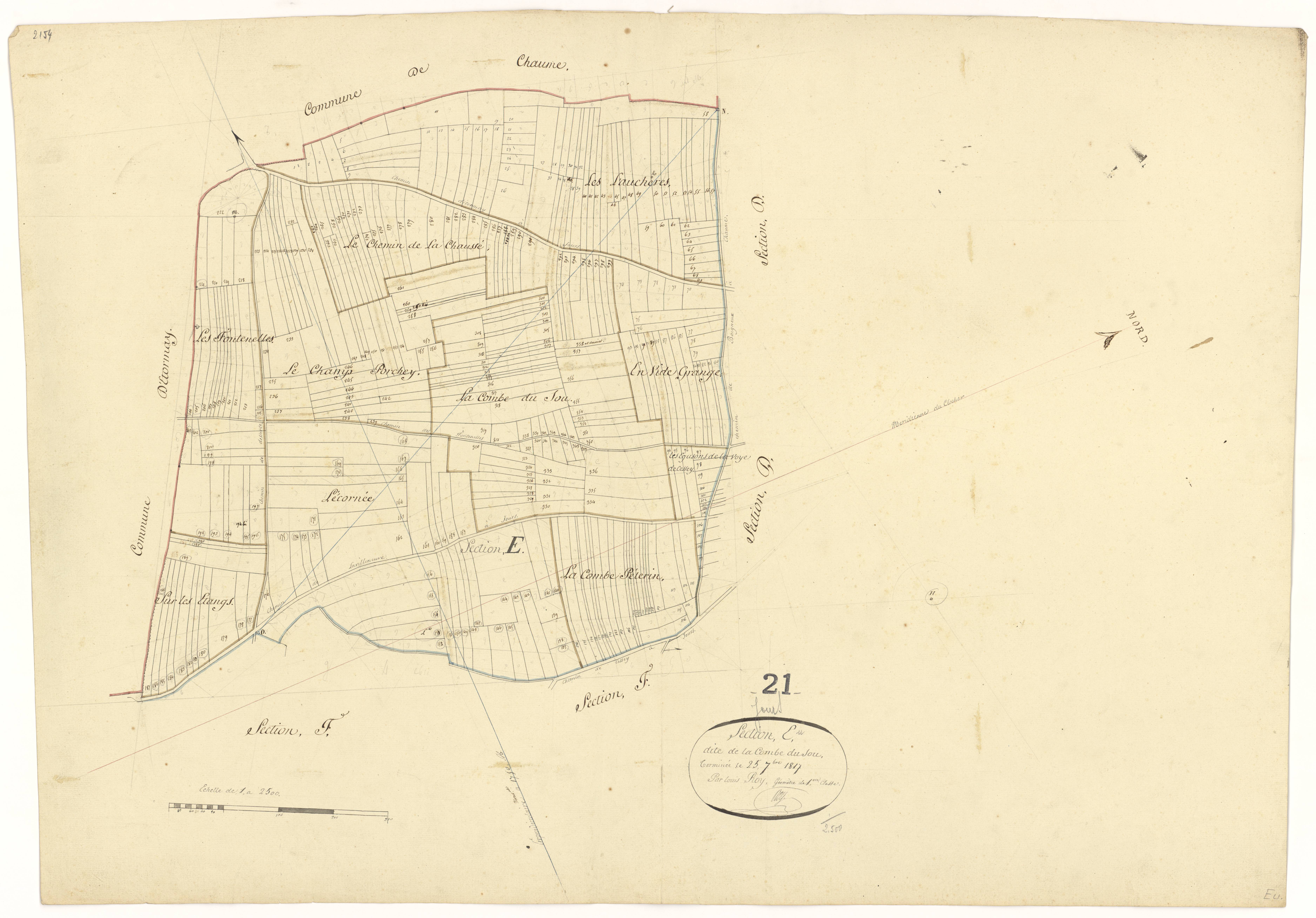 Jours-lès-Baigneux - Section E - 3 P PLAN 334/8