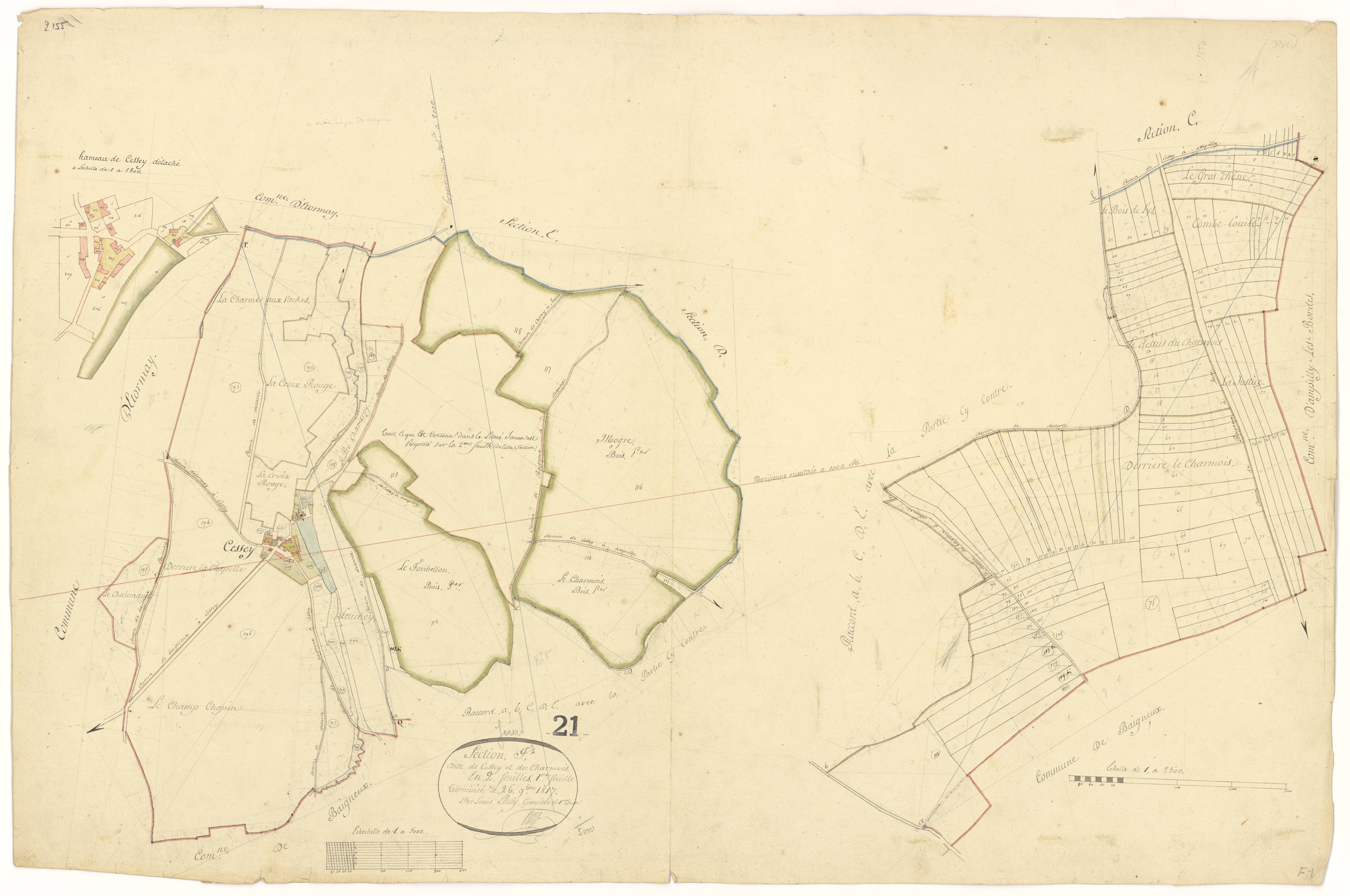 Jours-lès-Baigneux - Section F1 - 3 P PLAN 334/9