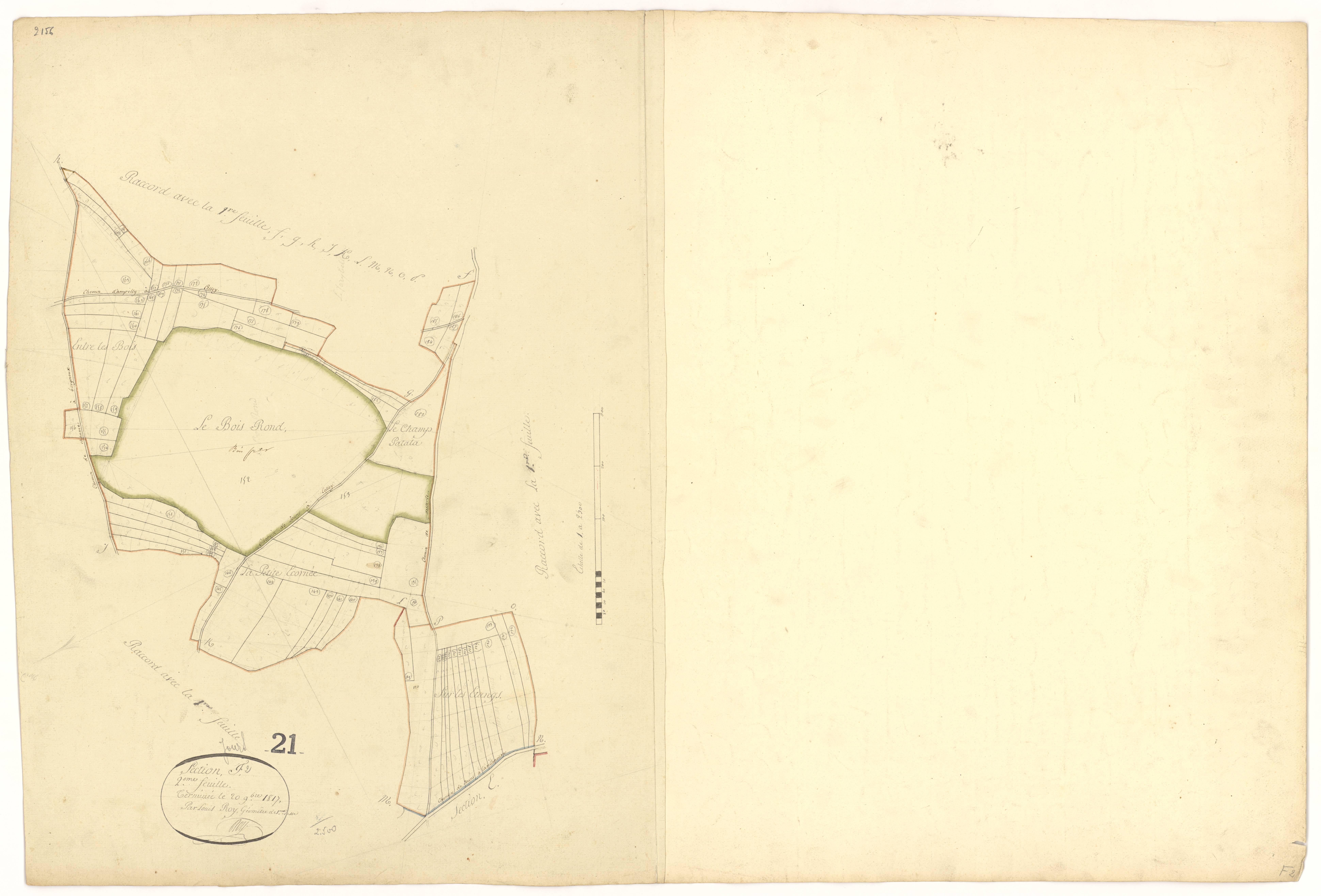 Jours-lès-Baigneux - Section F2 - 3 P PLAN 334/10