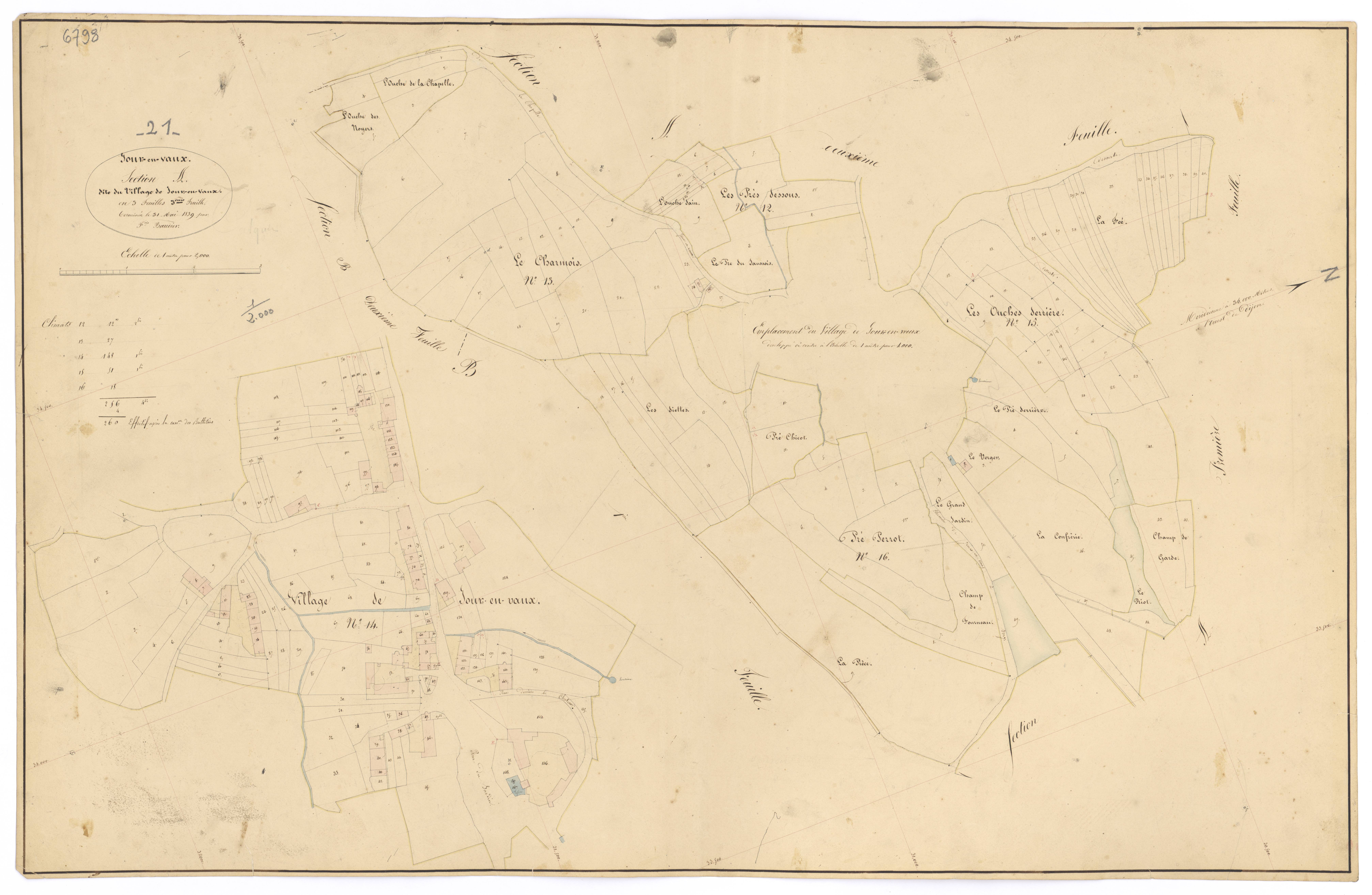 Jours-en-Vaux - Section A3 - 3 P PLAN 335/5