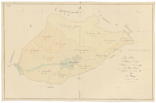 Jours-en-Vaux - Section A (tableau d'assemblage) - 3 P PLAN 335/2