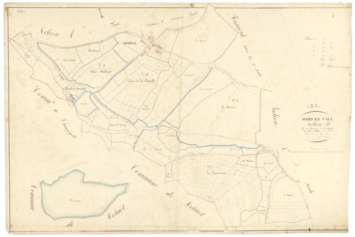 Jours-en-Vaux - Section B2 - 3 P PLAN 335/8