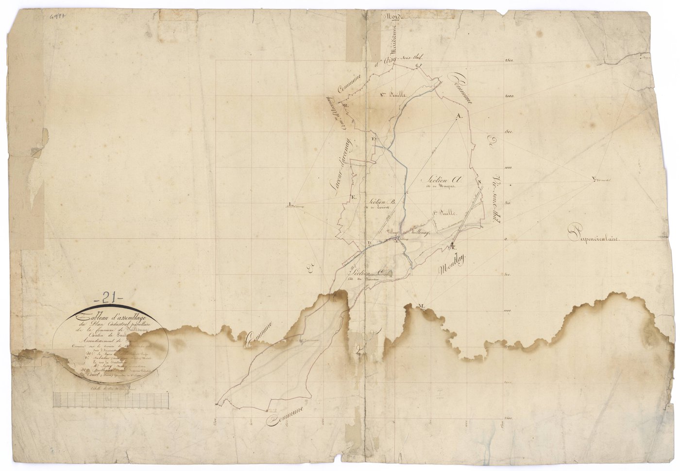 Juillenay - Tableau d'assemblage - 3 P PLAN 336/1
