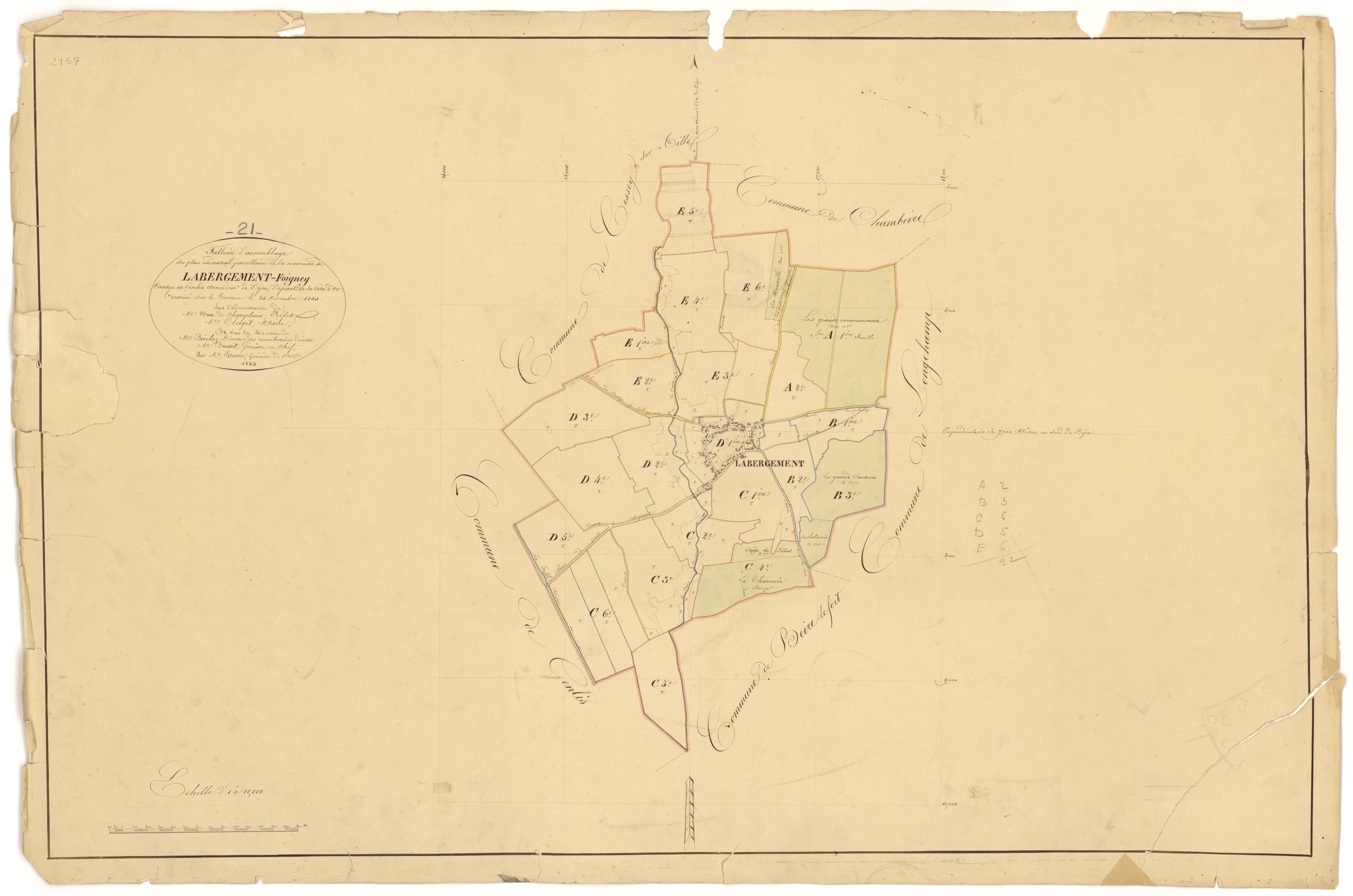 Labergement-Foigney - Tableau d'assemblage - 3 P PLAN 1/1