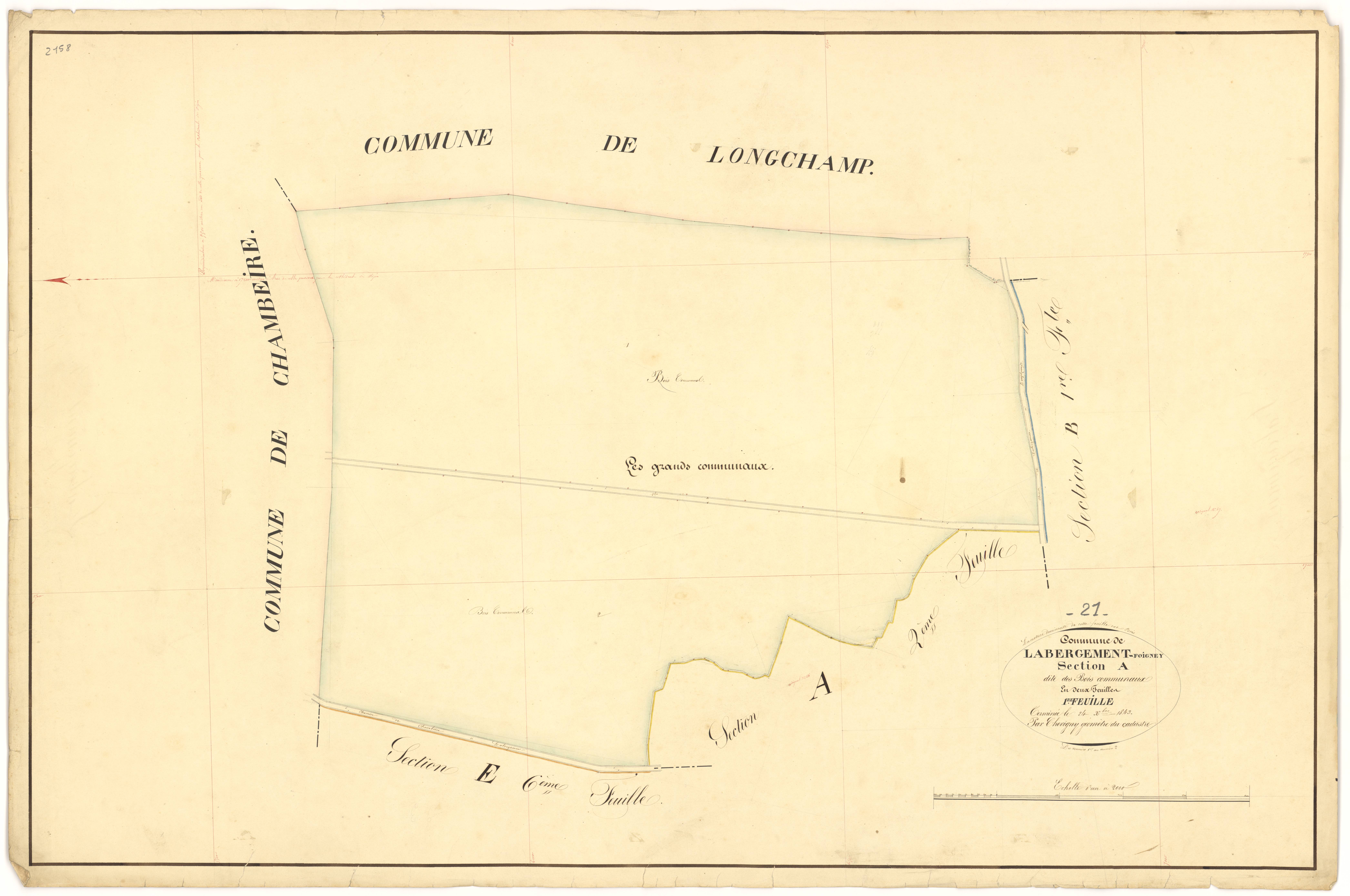 Labergement-Foigney - Section A1 - 3 P PLAN 1/2