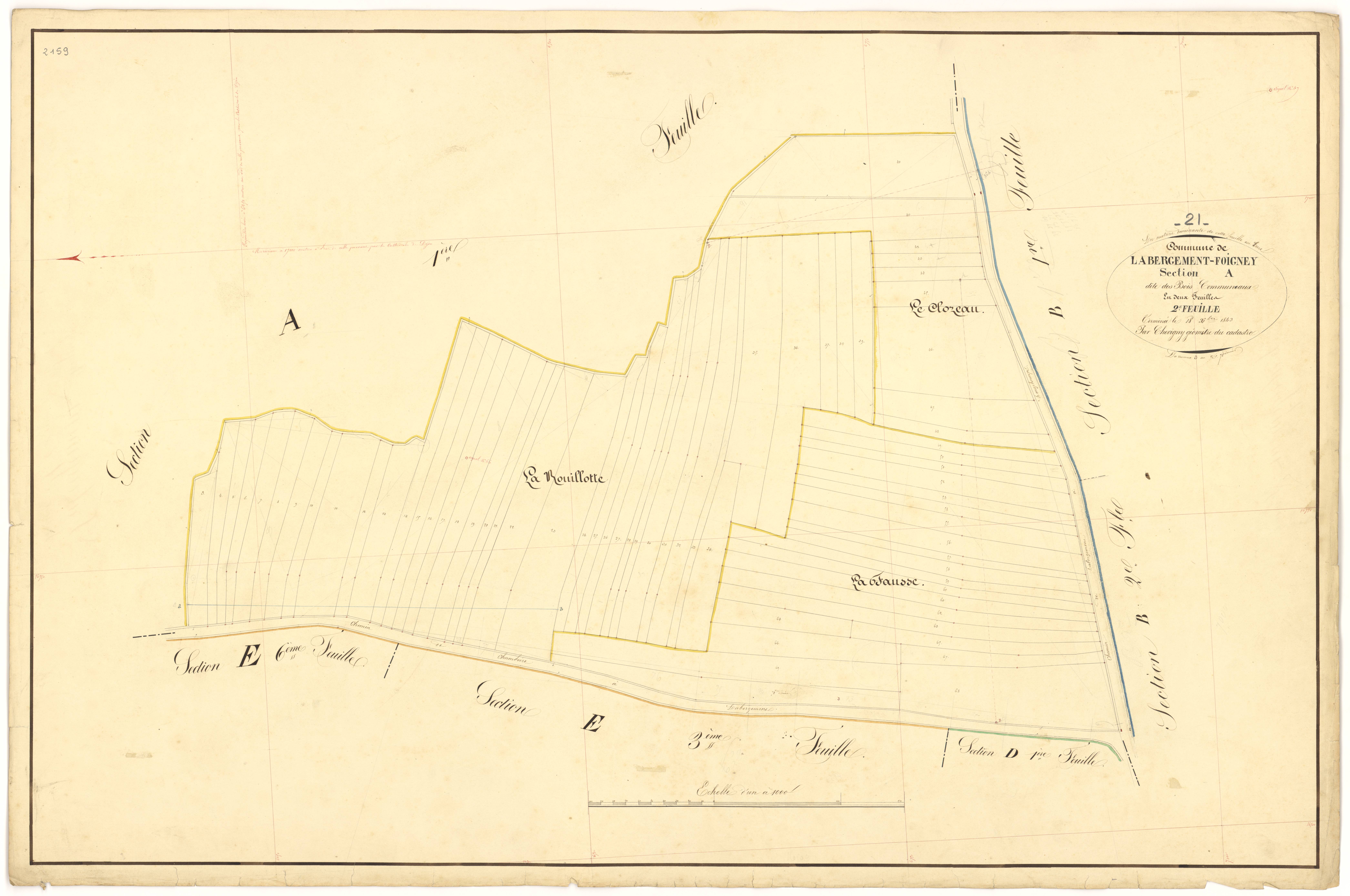 Labergement-Foigney - Section A2 - 3 P PLAN 1/3