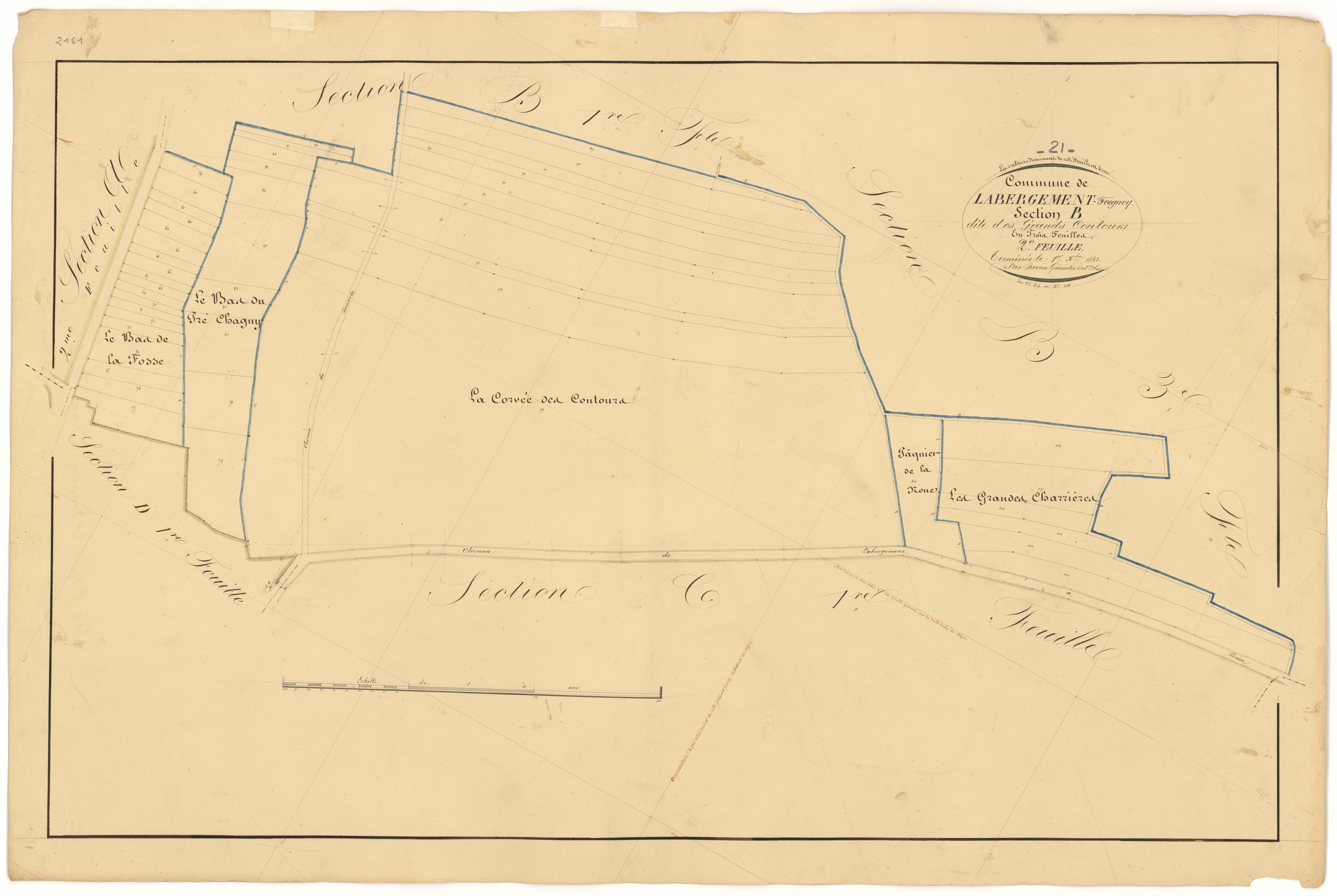 Labergement-Foigney - Section B2 - 3 P PLAN 1/5