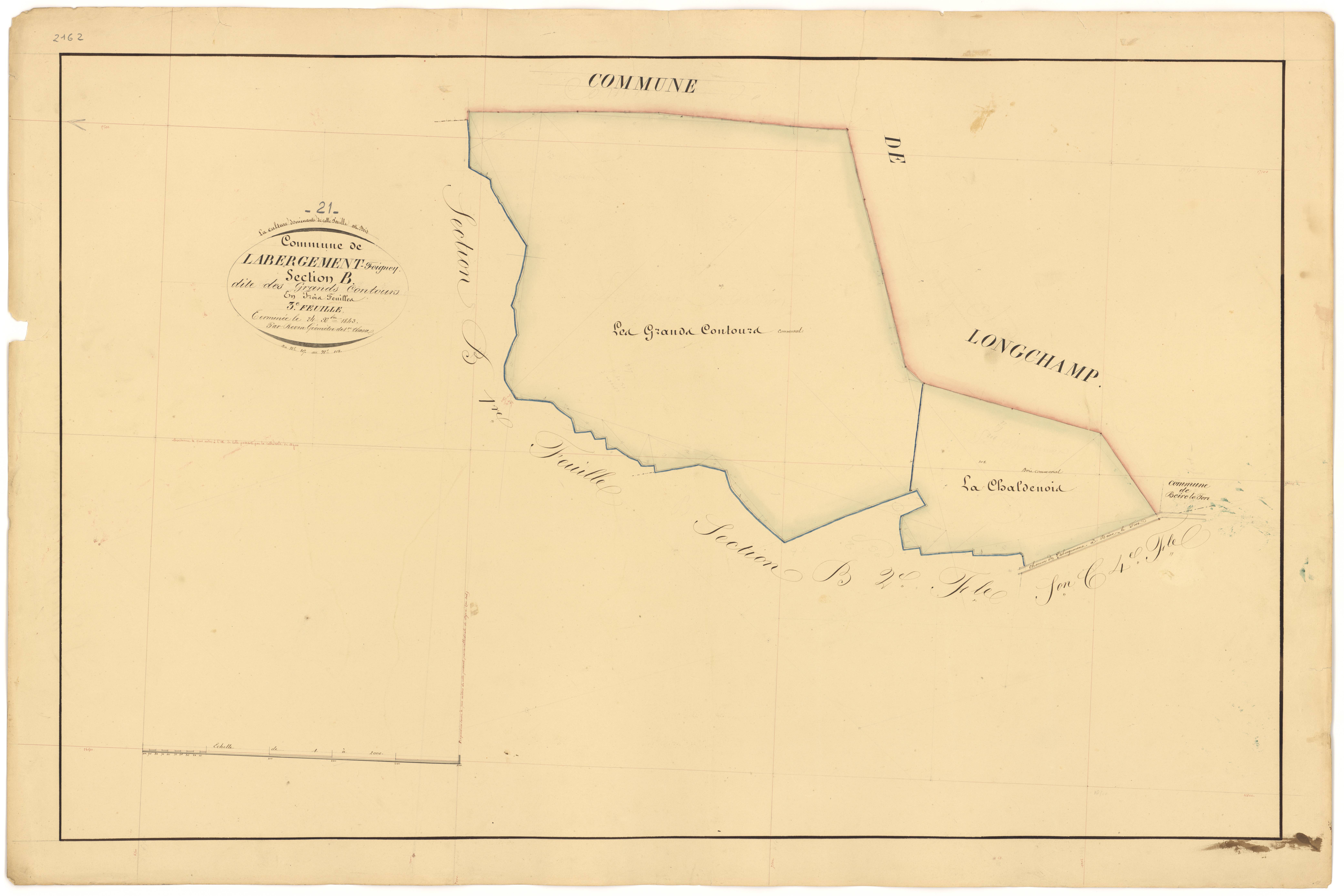 Labergement-Foigney - Section B3 - 3 P PLAN 1/6