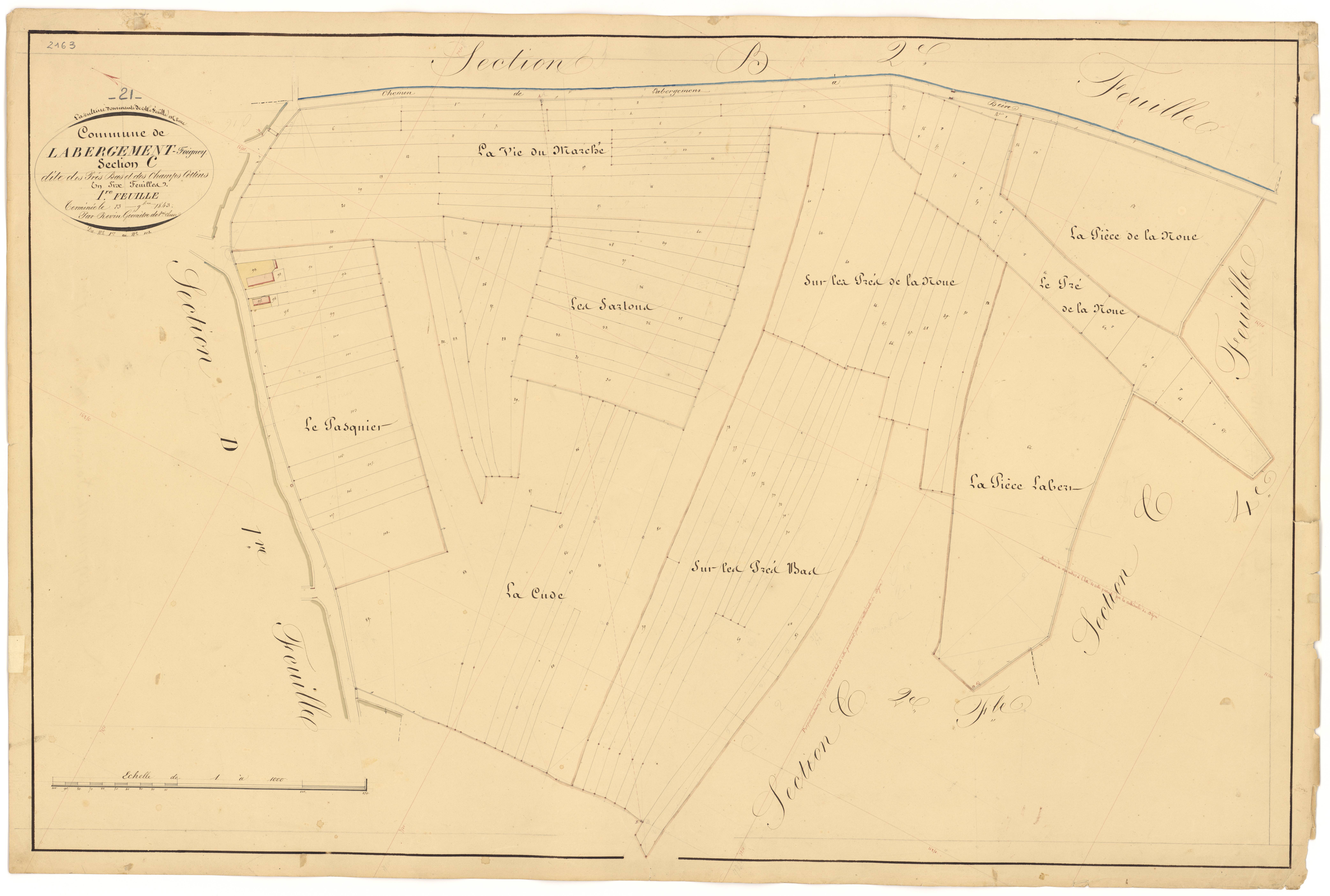 Labergement-Foigney - Section C1 - 3 P PLAN 1/7