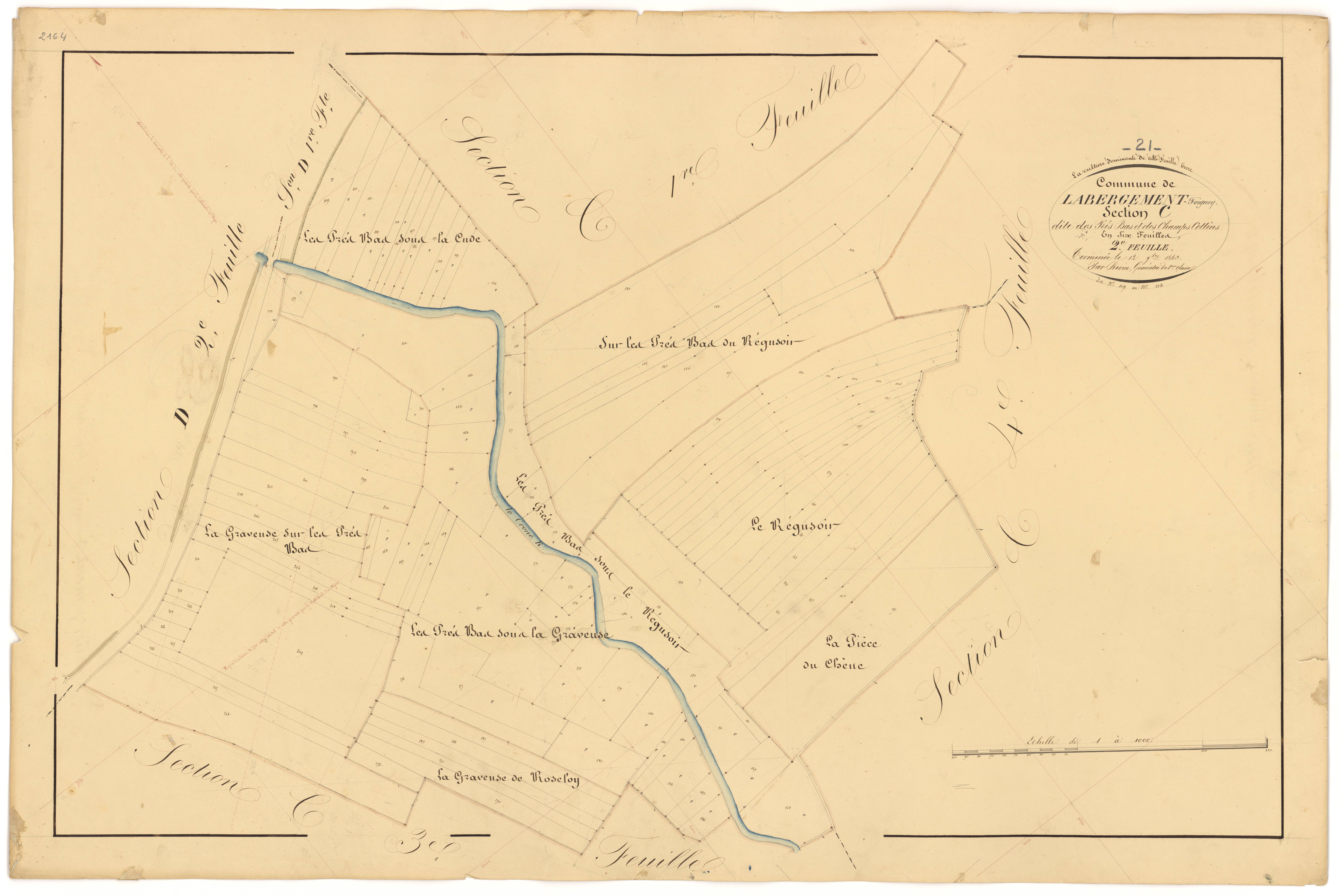 Labergement-Foigney - Section C2 - 3 P PLAN 1/8