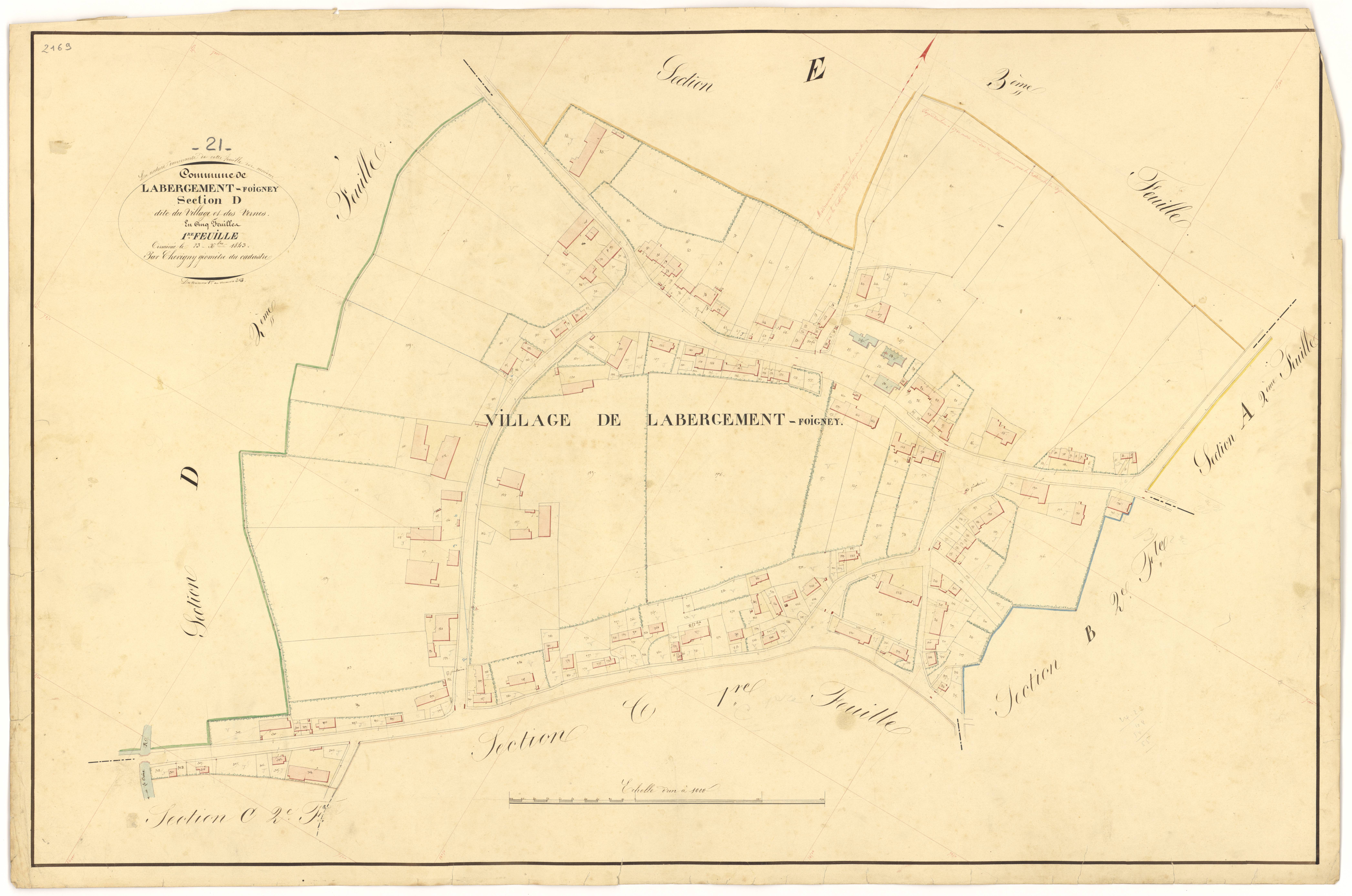 Labergement-Foigney - Section D1 - 3 P PLAN 1/13