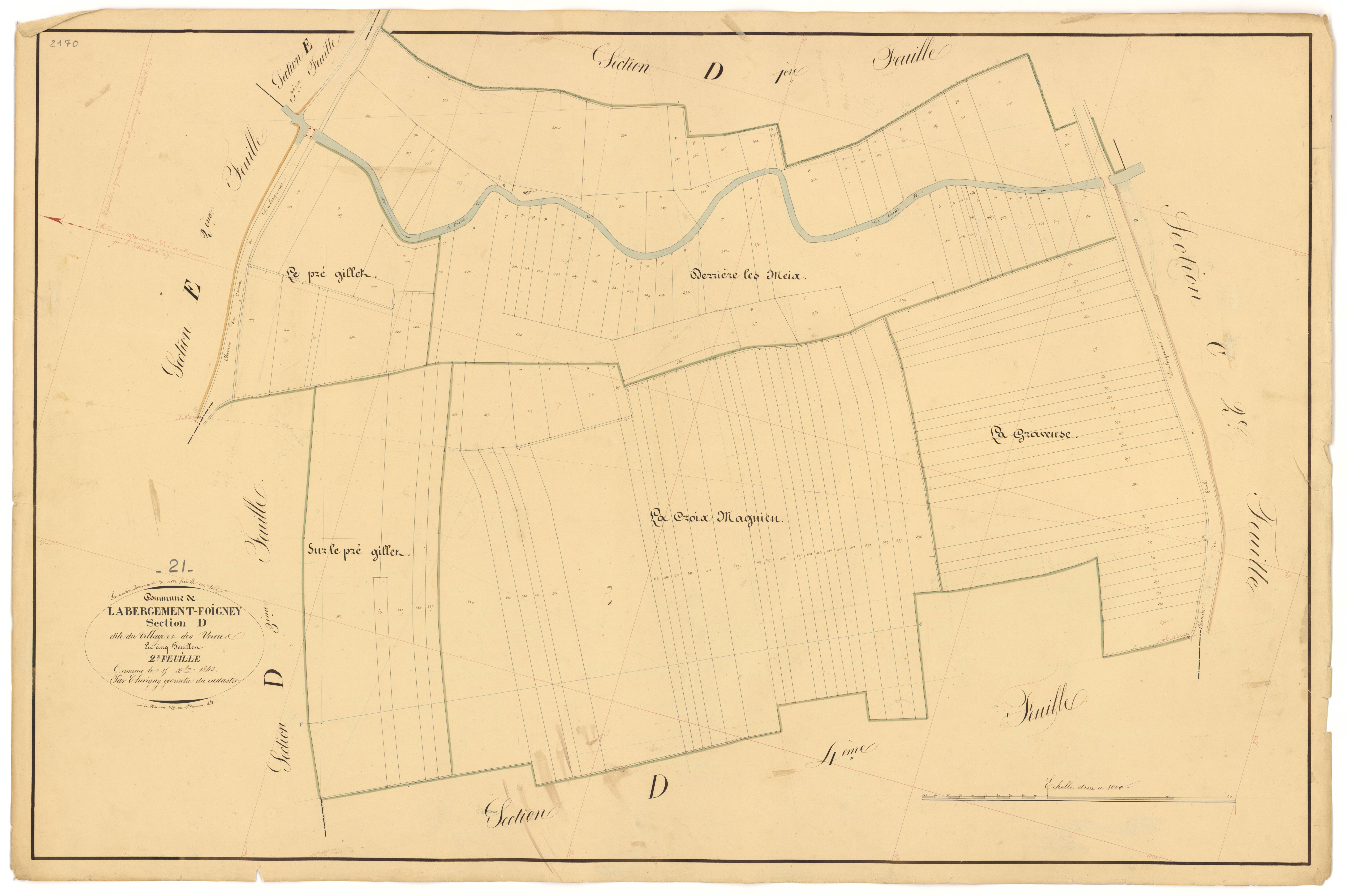 Labergement-Foigney - Section D2 - 3 P PLAN 1/14