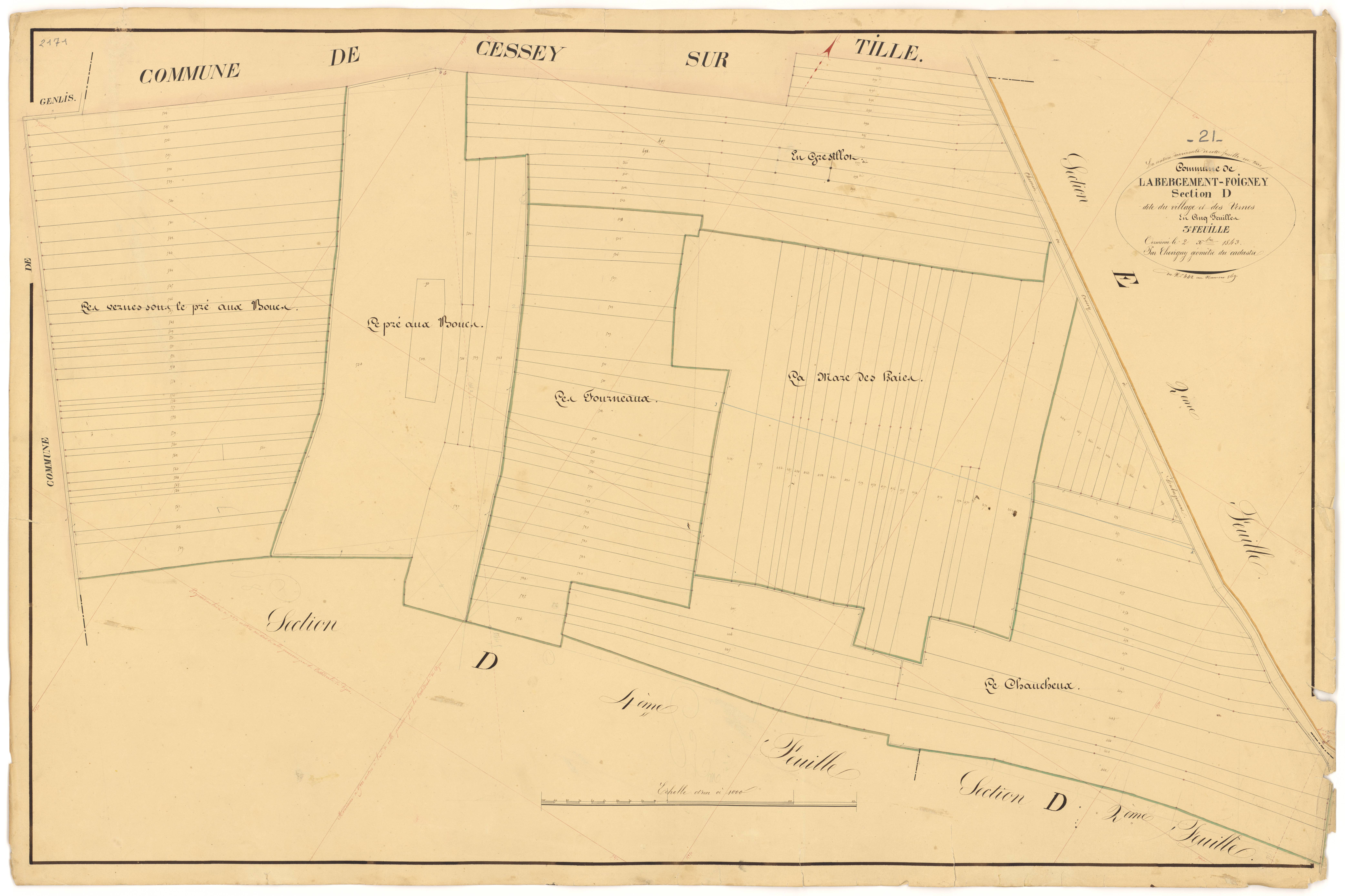 Labergement-Foigney - Section D3 - 3 P PLAN 1/15
