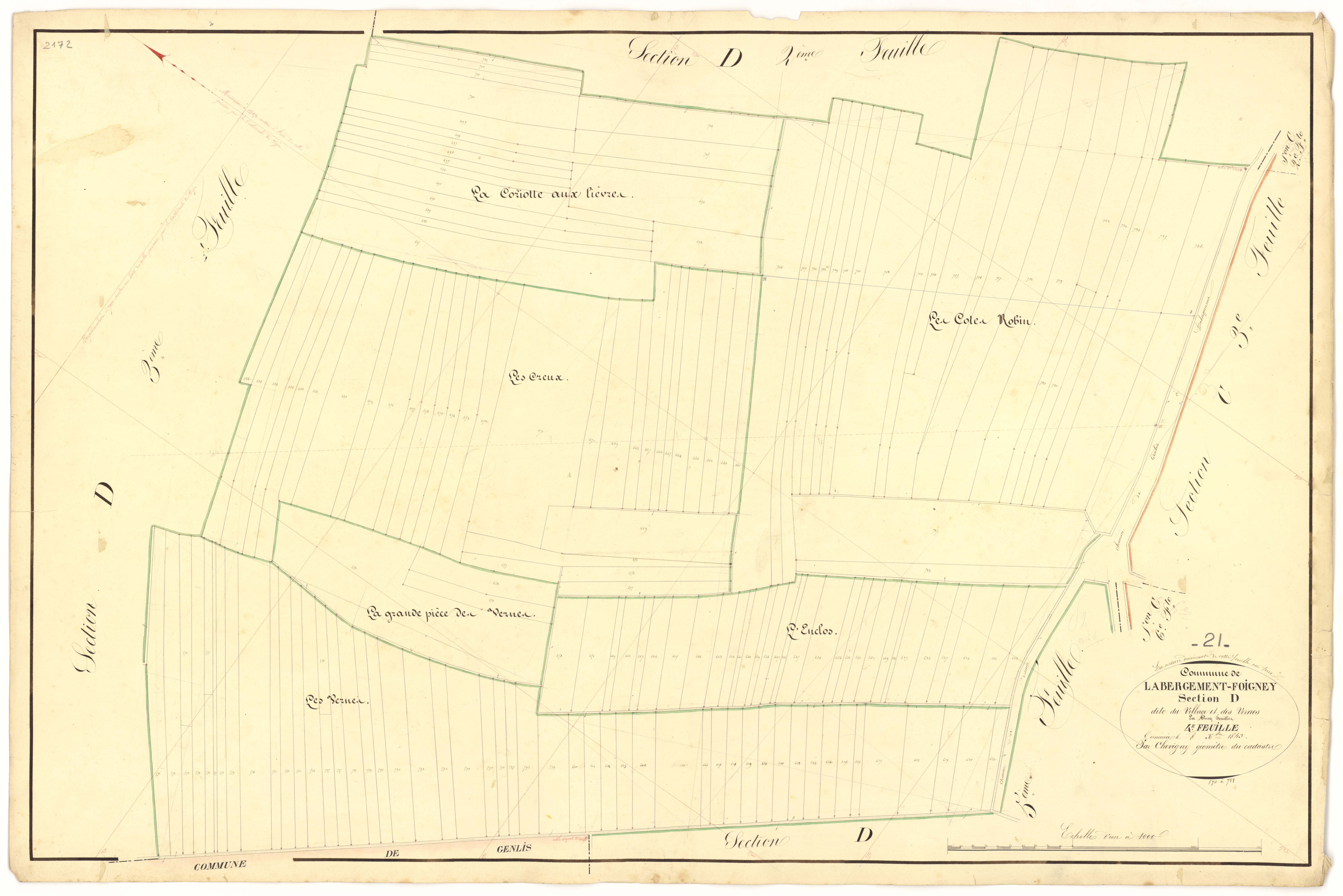 Labergement-Foigney - Section D4 - 3 P PLAN 1/16
