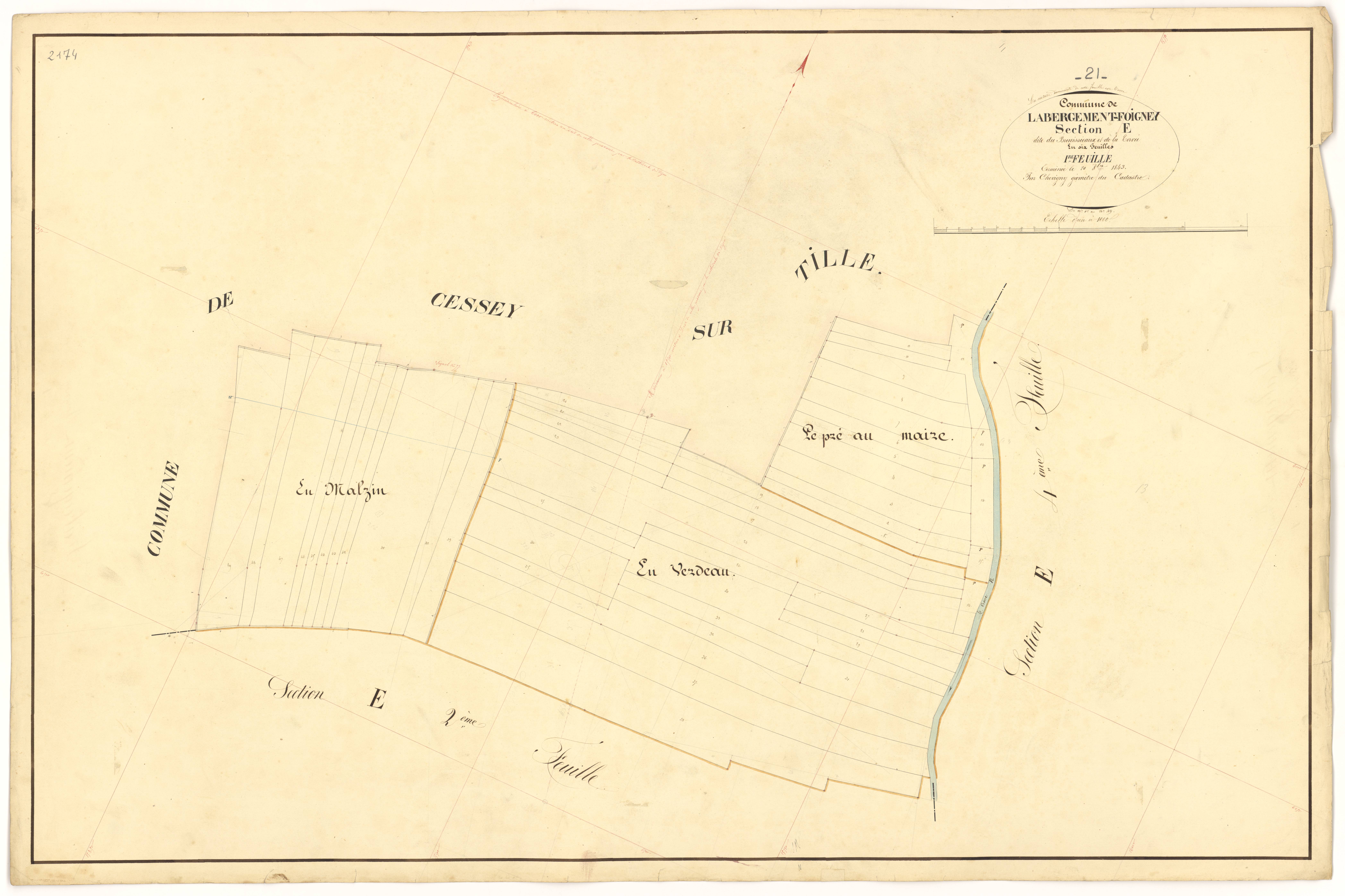 Labergement-Foigney - Section E1 - 3 P PLAN 1/18