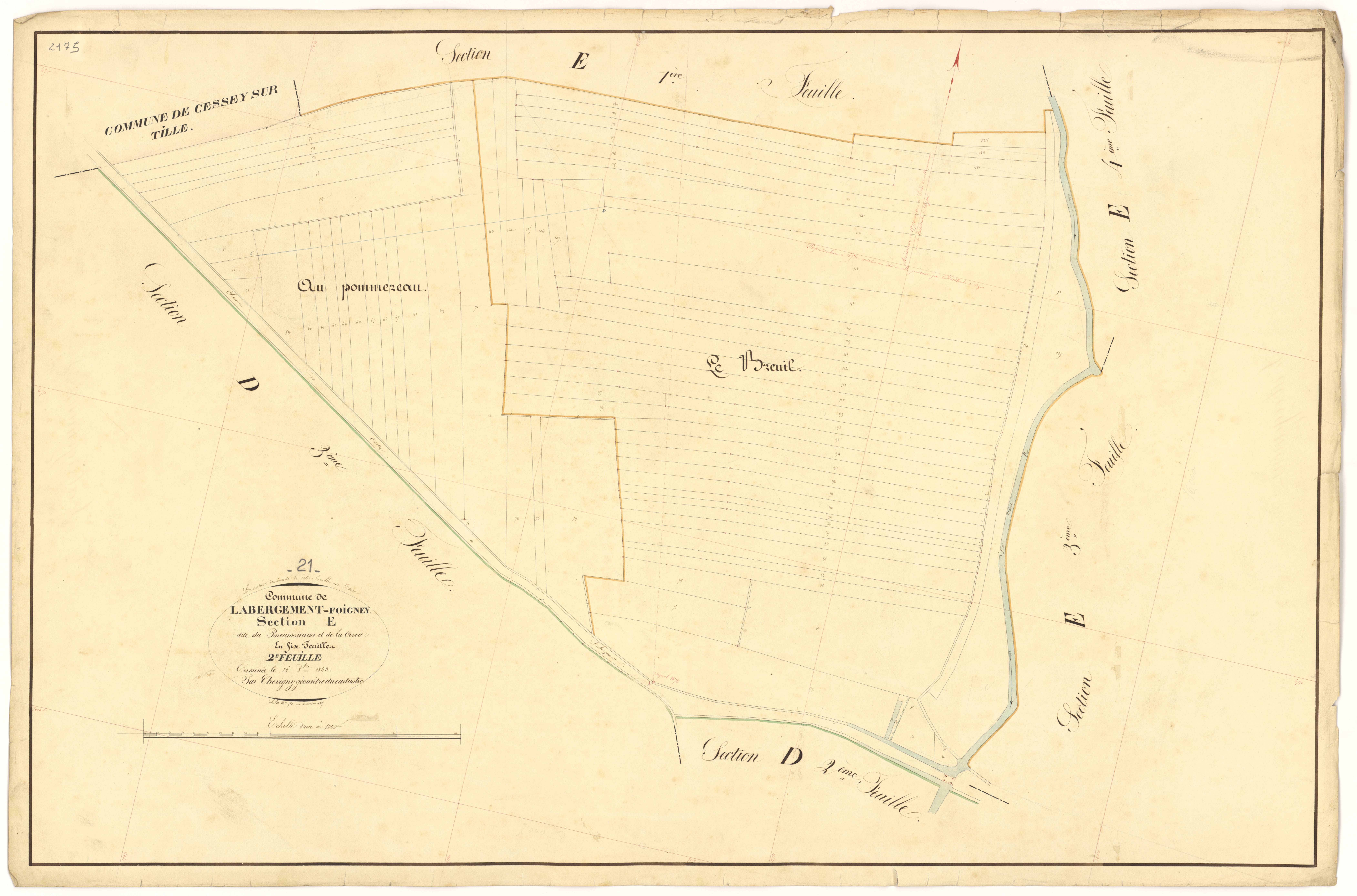 Labergement-Foigney - Section E2 - 3 P PLAN 1/19