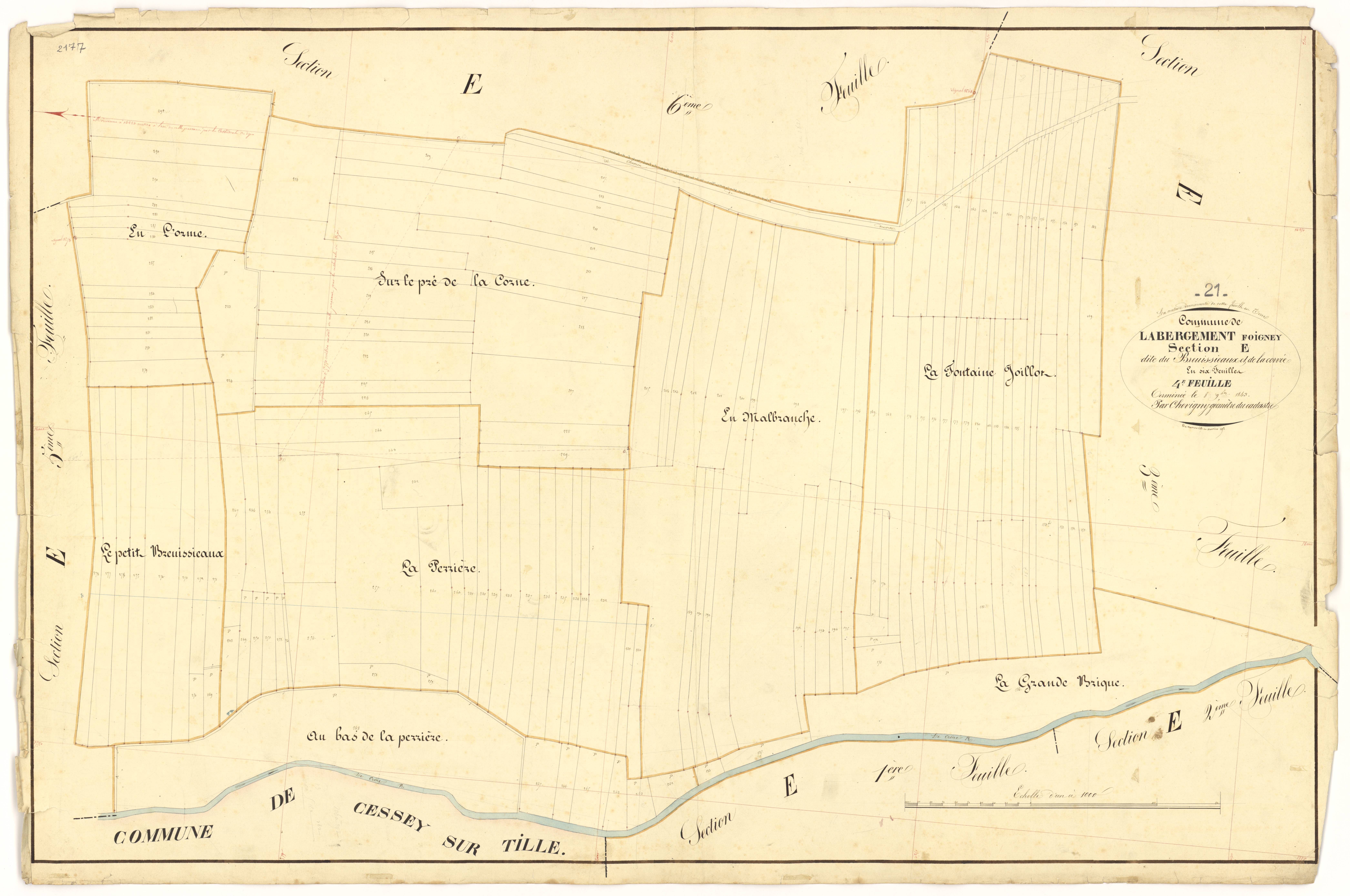 Labergement-Foigney - Section E4 - 3 P PLAN 1/21