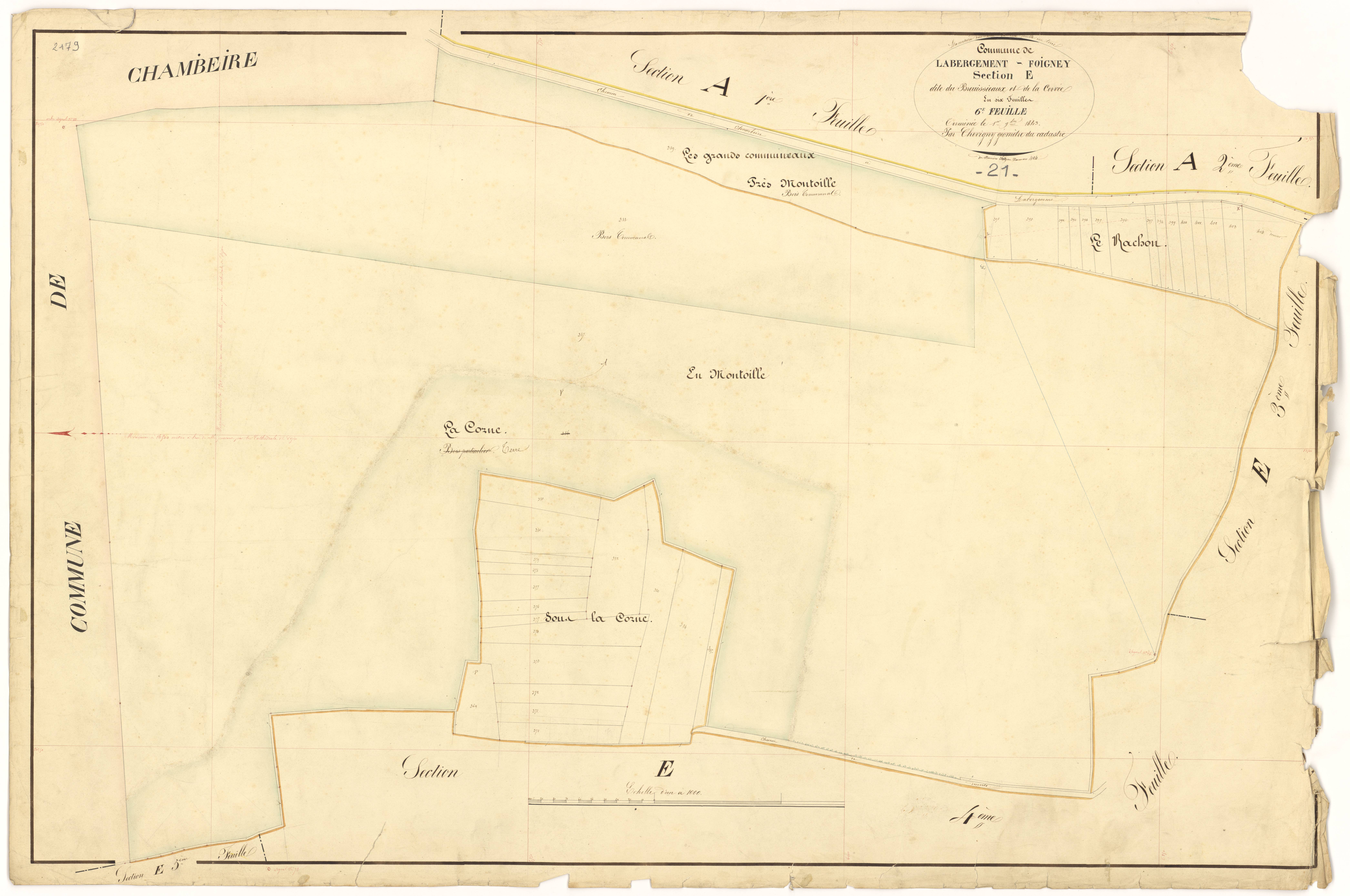 Labergement-Foigney - Section E6 - 3 P PLAN 1/23