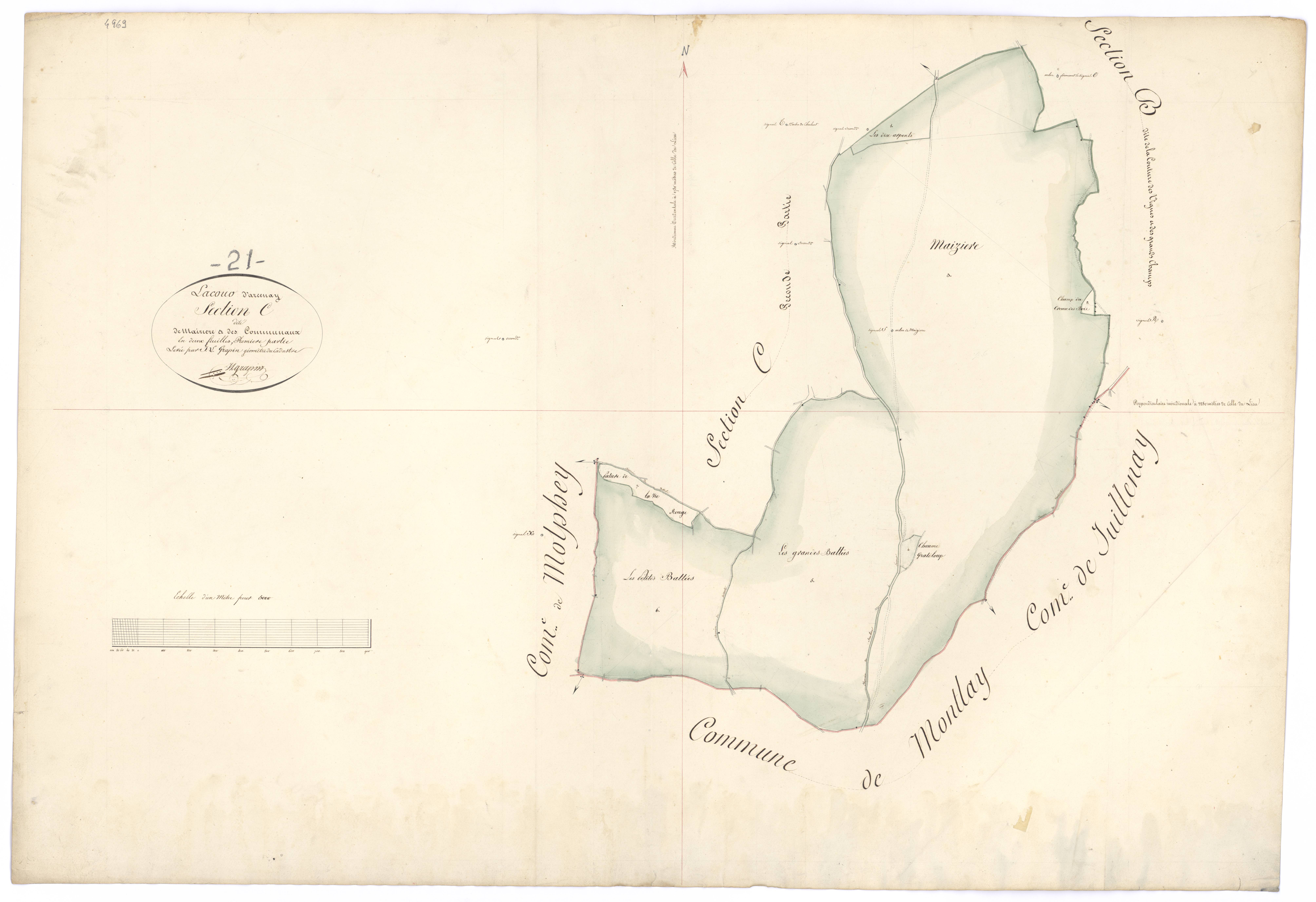 Lacour-d'Arcenay - Section C1 - 3 P PLAN 214/3