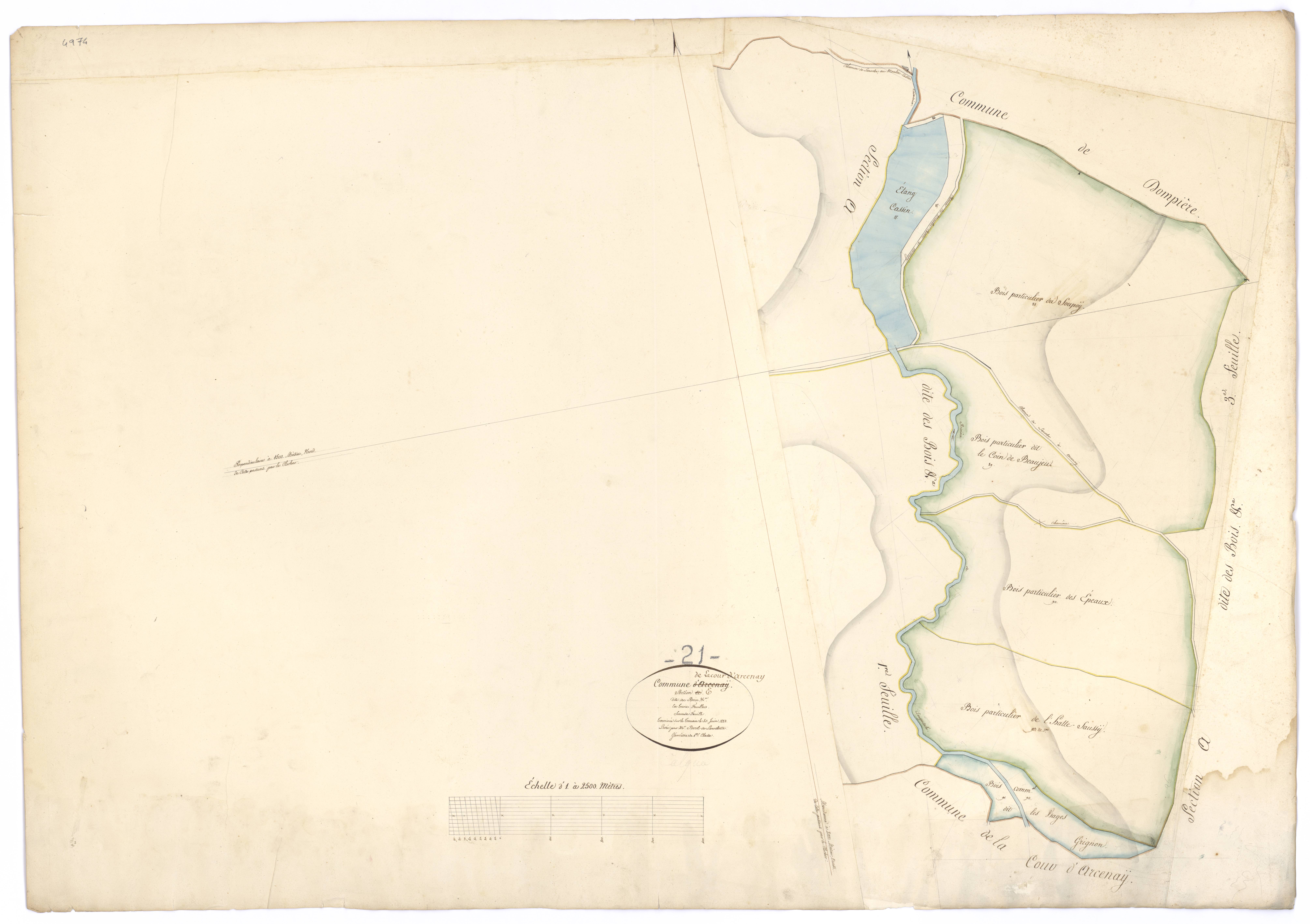 Lacour-d'Arcenay - Section E2 - 3 P PLAN 214/8