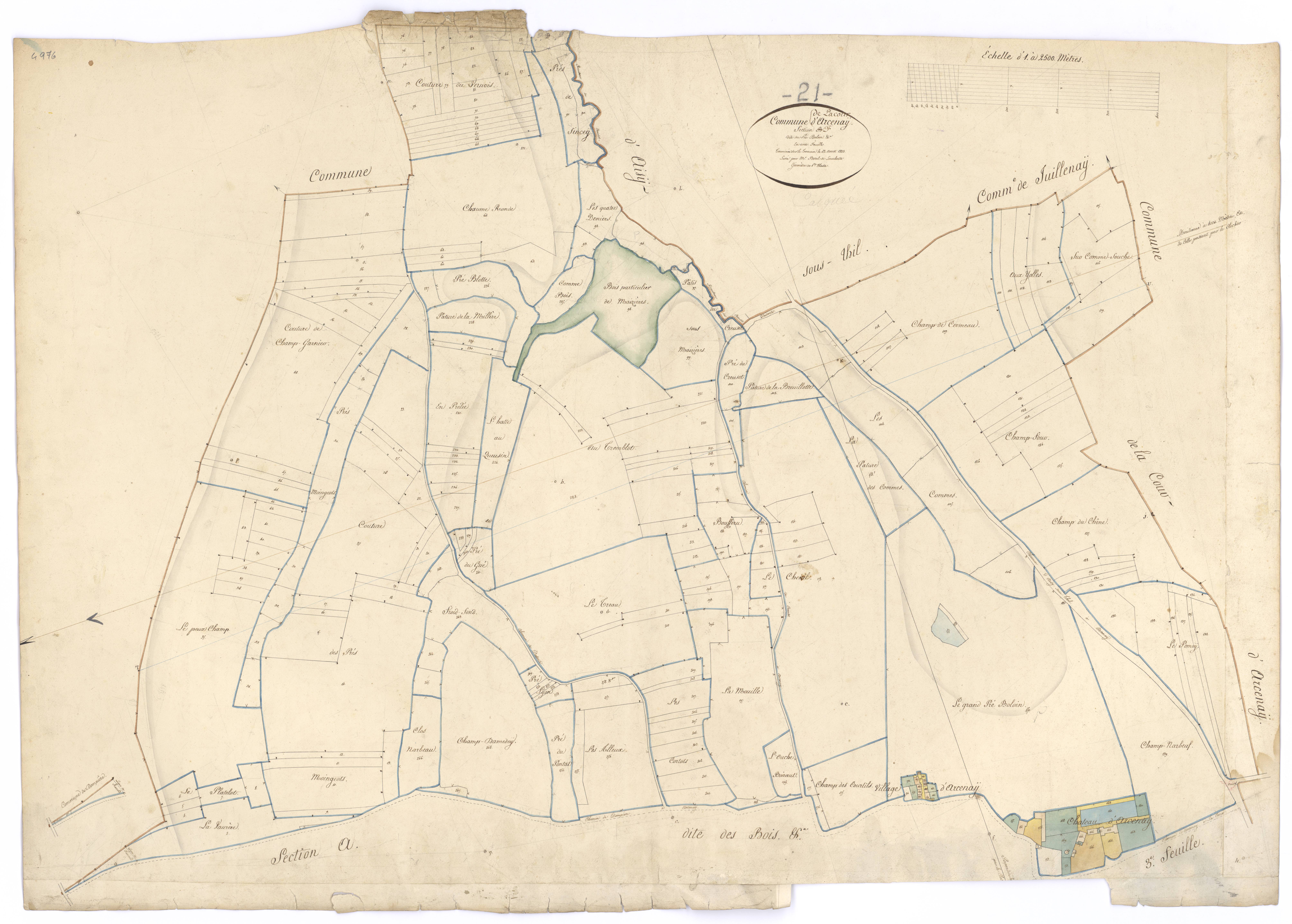 Lacour-d'Arcenay - Section F - 3 P PLAN 214/10