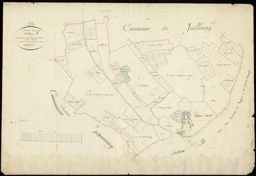 Lacour-d'Arcenay - Tableau d'assemblage : Sections A-D - 3 P PLAN 214/11