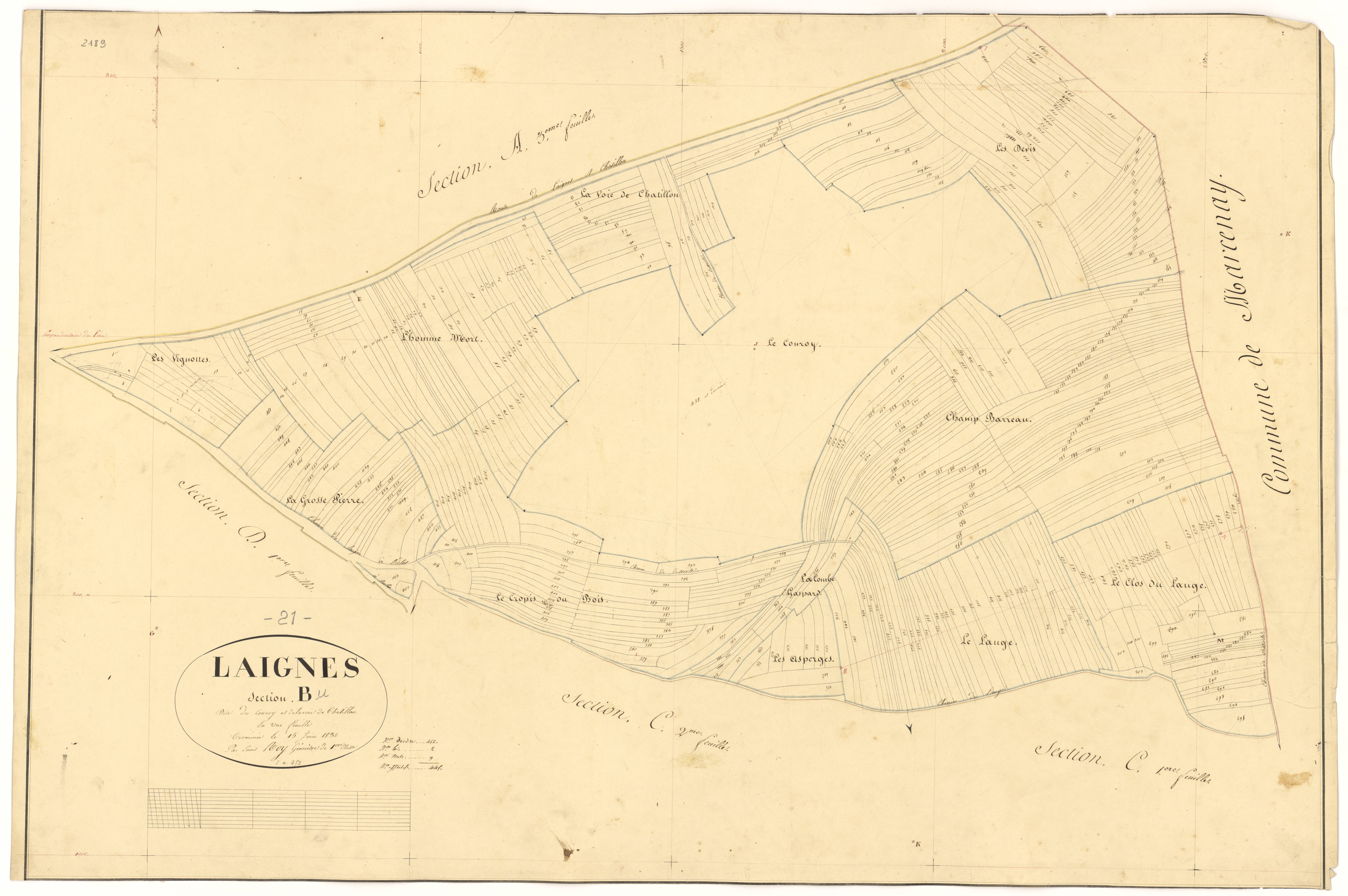 Laignes - Section B - 3 P PLAN 338/5
