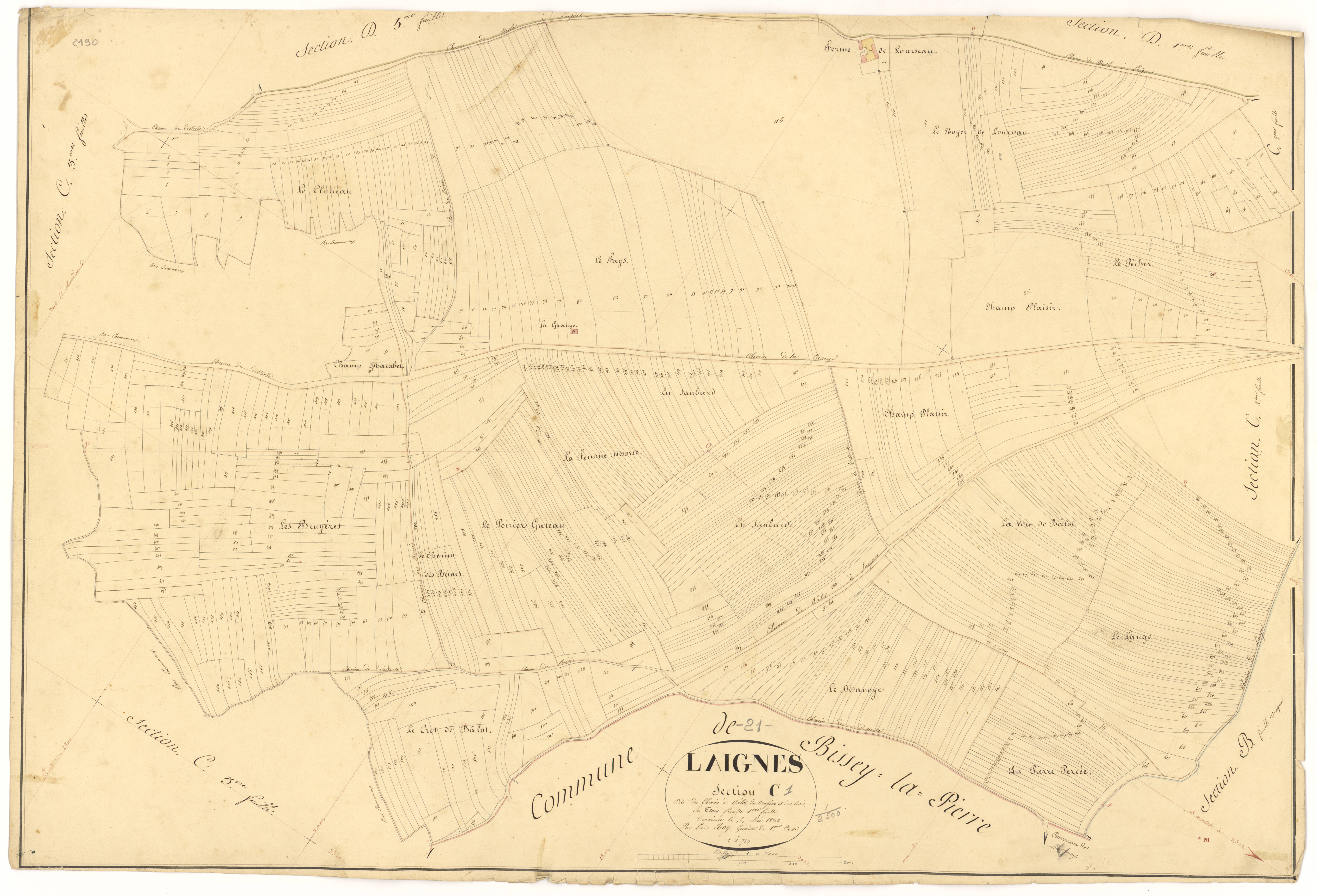 Laignes - Section C1 - 3 P PLAN 338/6