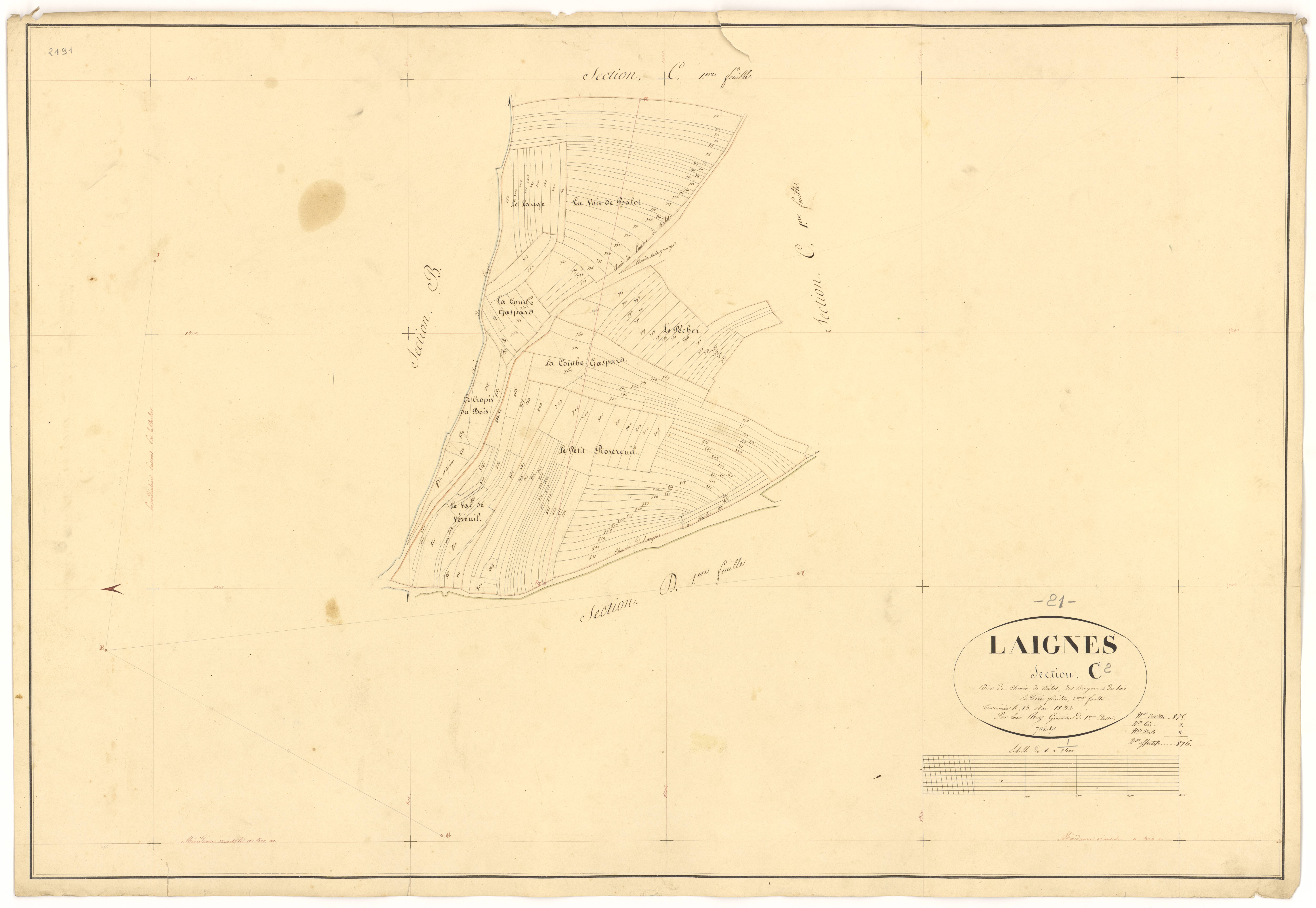 Laignes - Section C2 - 3 P PLAN 338/7