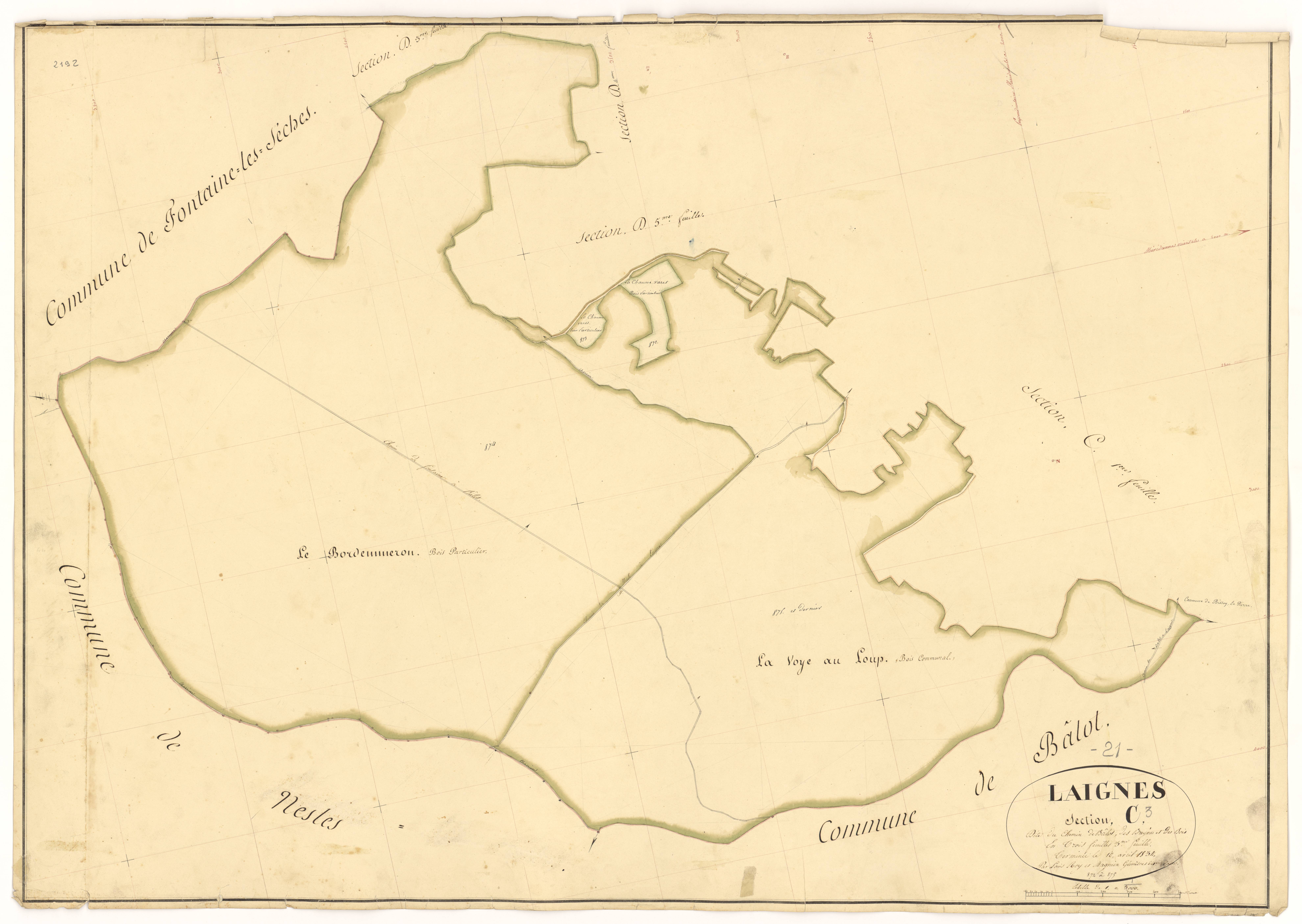 Laignes - Section C3 - 3 P PLAN 338/8