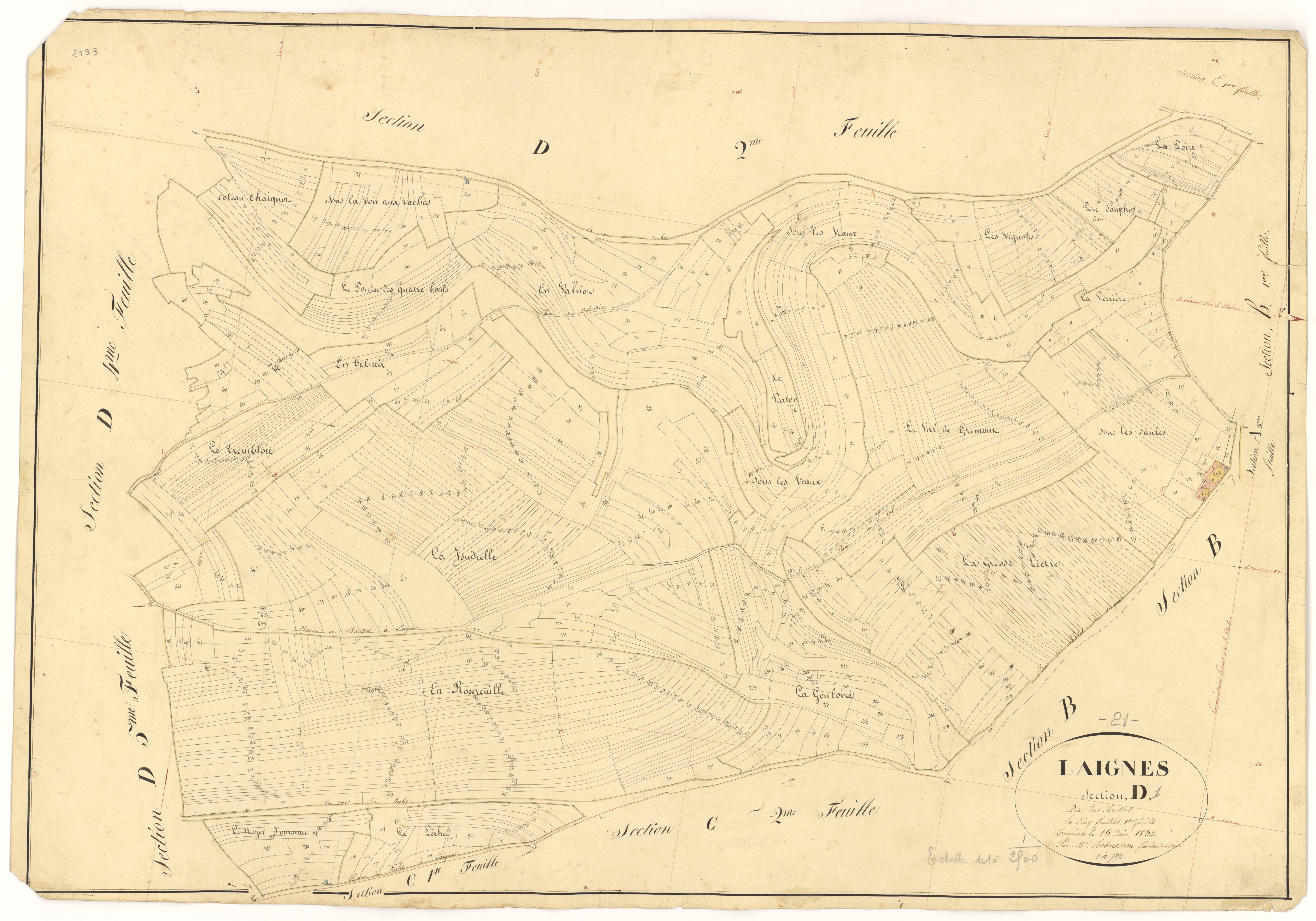 Laignes - Section D1 - 3 P PLAN 338/9