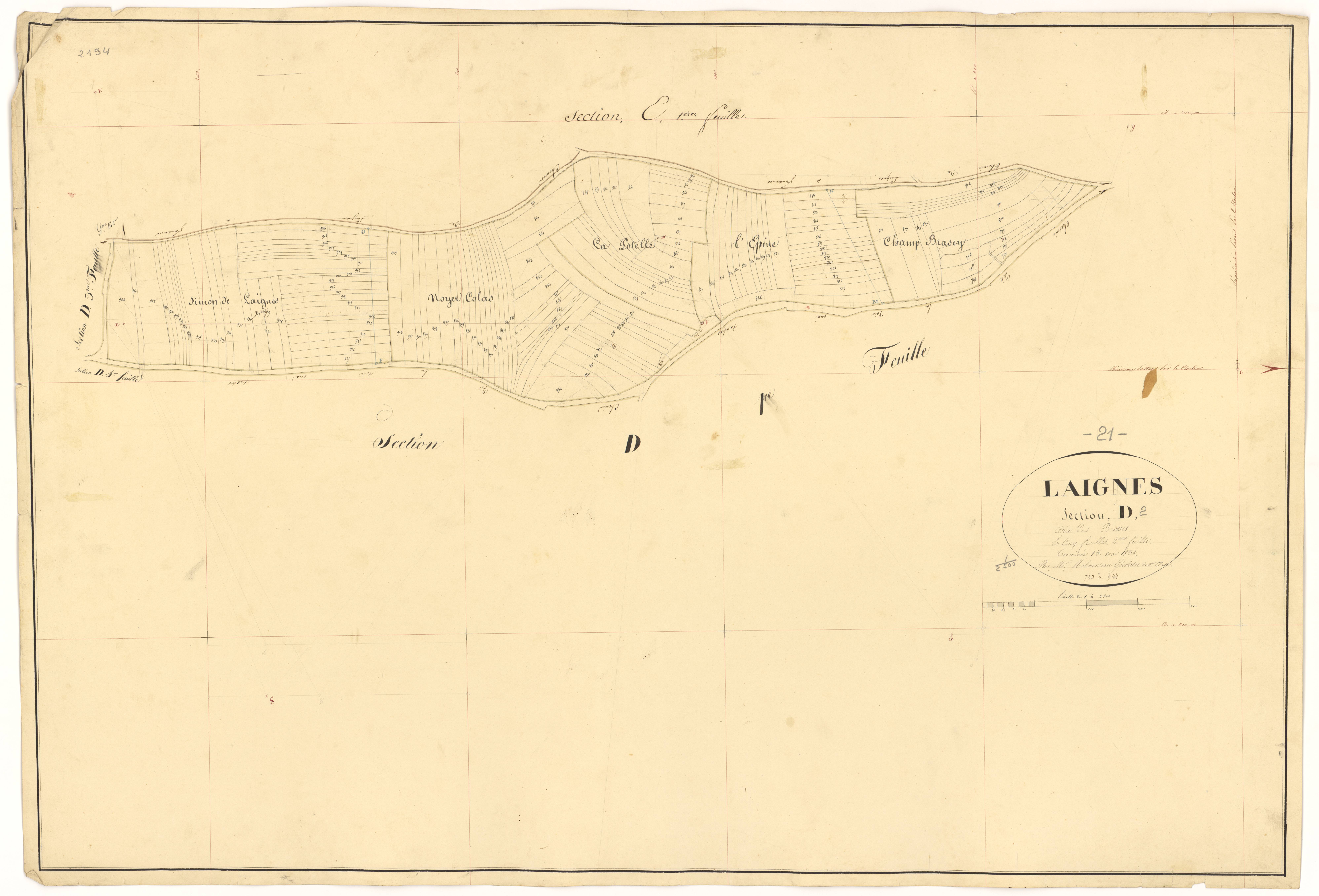 Laignes - Section D2 - 3 P PLAN 338/10
