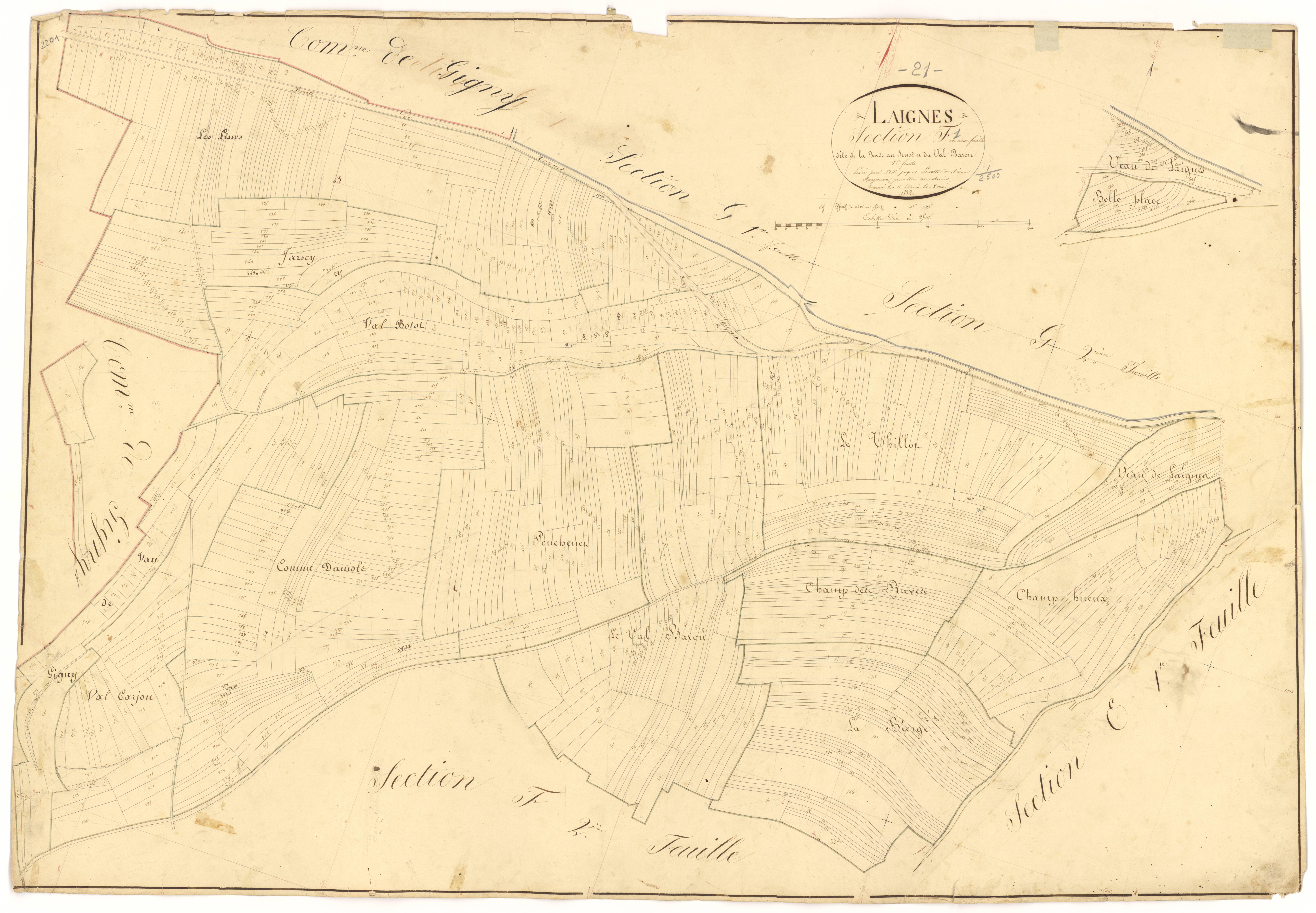 Laignes - Section F1 - 3 P PLAN 338/17