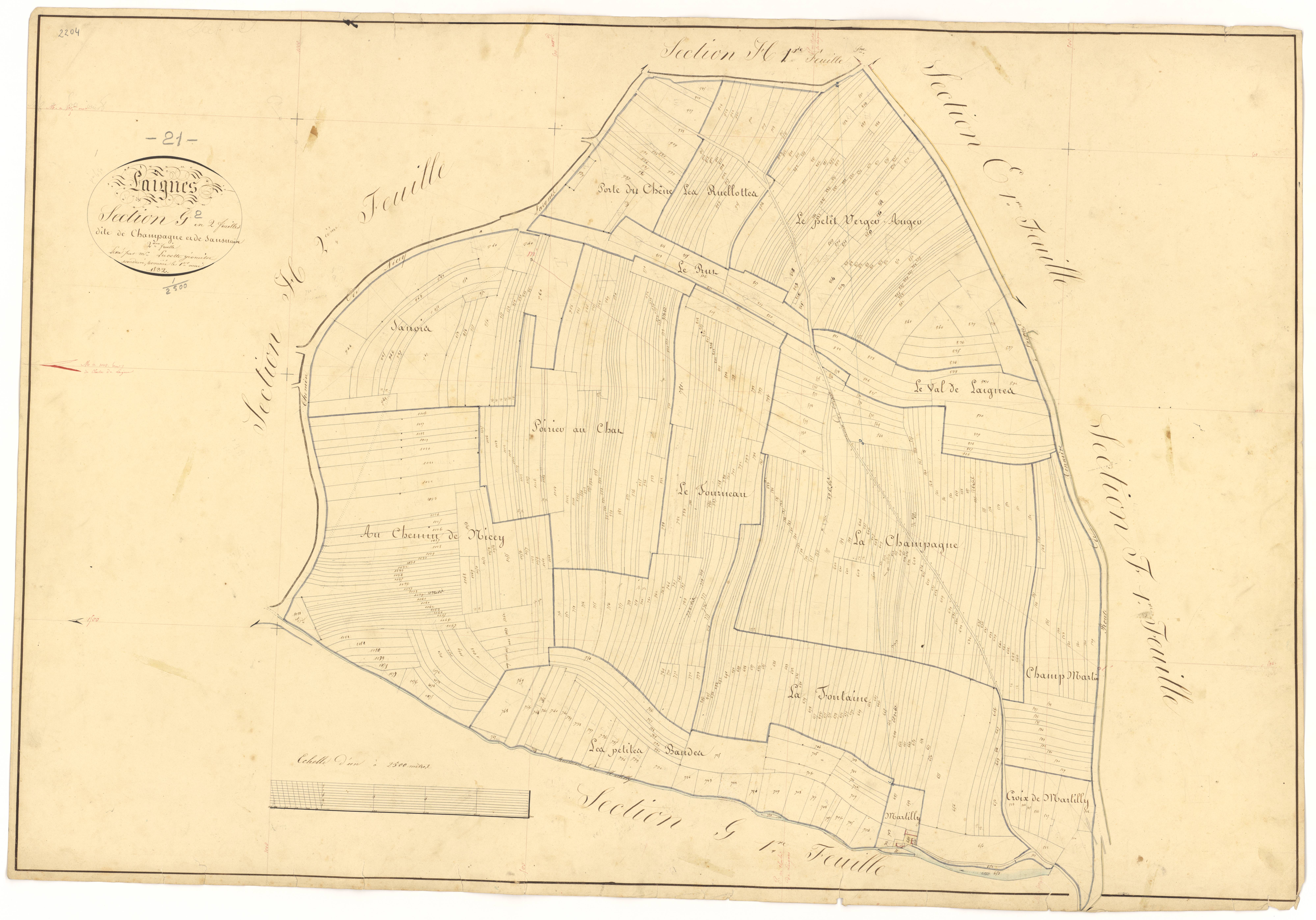 Laignes - Section G2 - 3 P PLAN 338/20