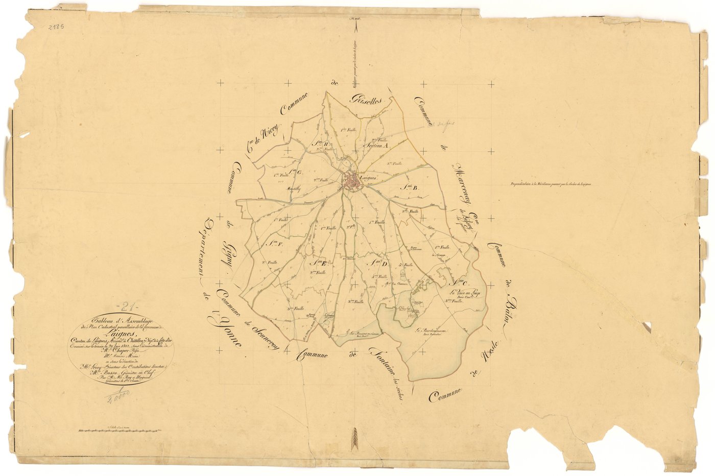 Laignes - Tableau d'assemblage - 3 P PLAN 338/1