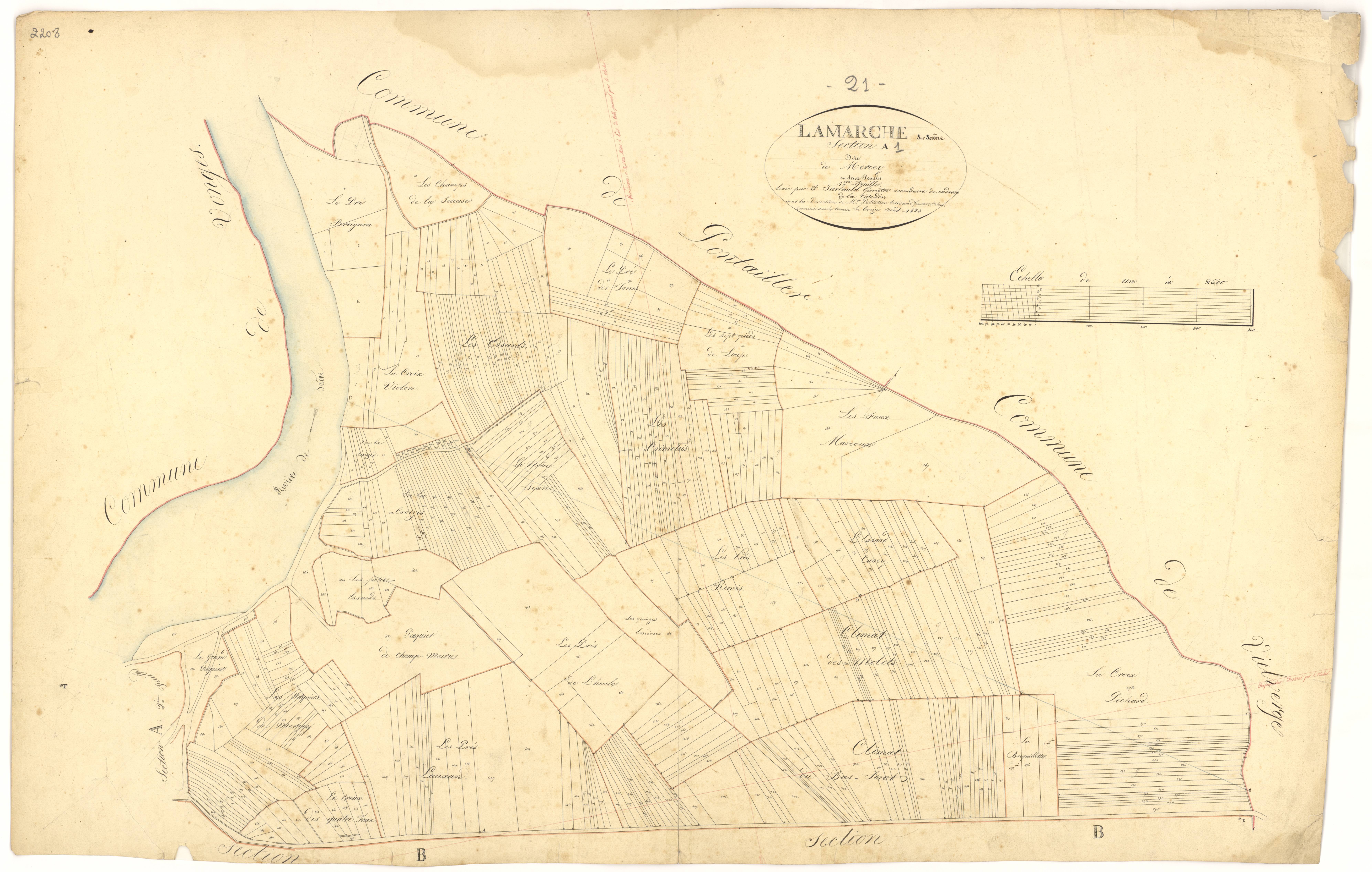Lamarche-sur-Saône - Section A1 - 3 P PLAN 377/2