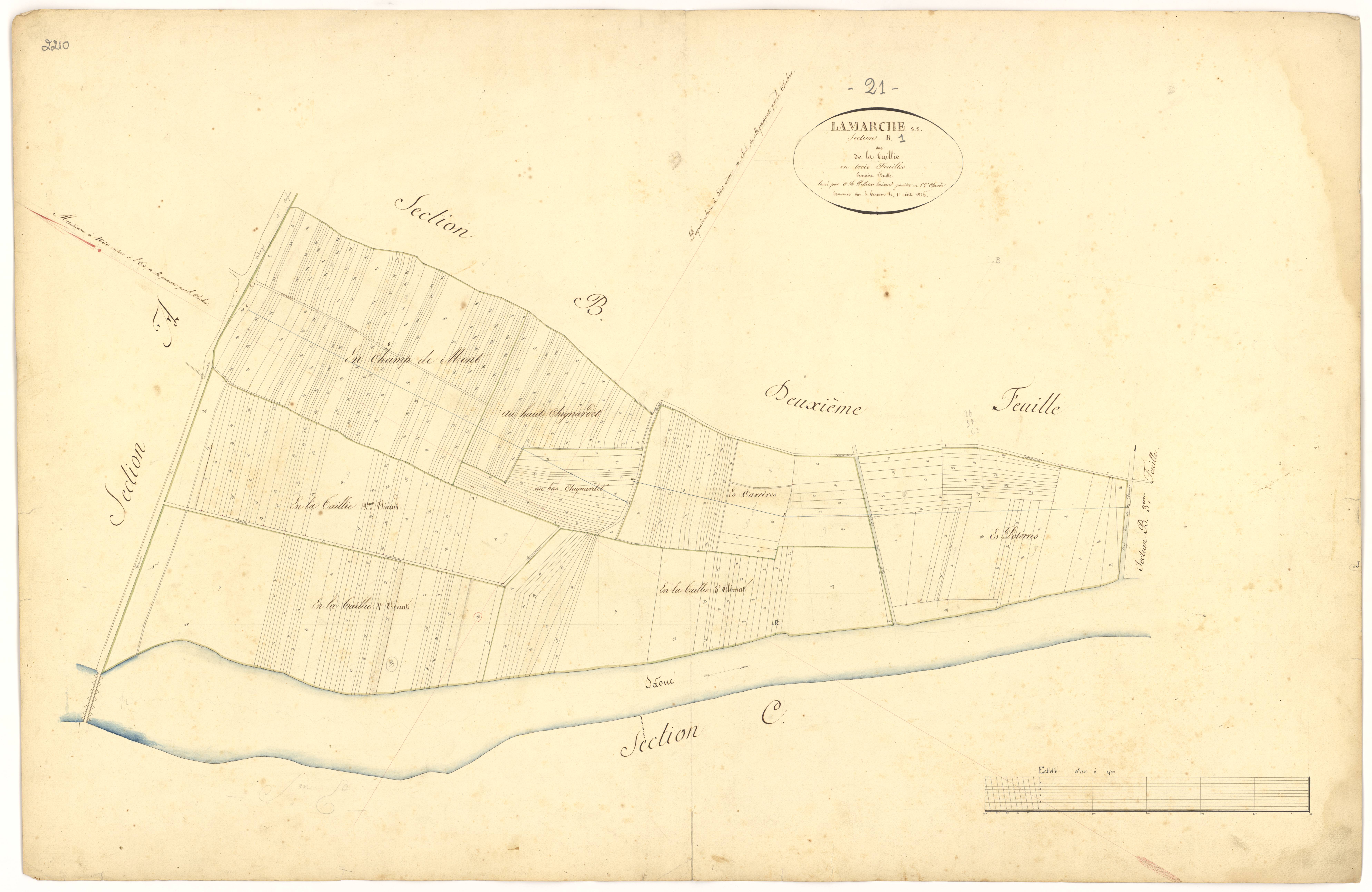 Lamarche-sur-Saône - Section B1 - 3 P PLAN 377/4