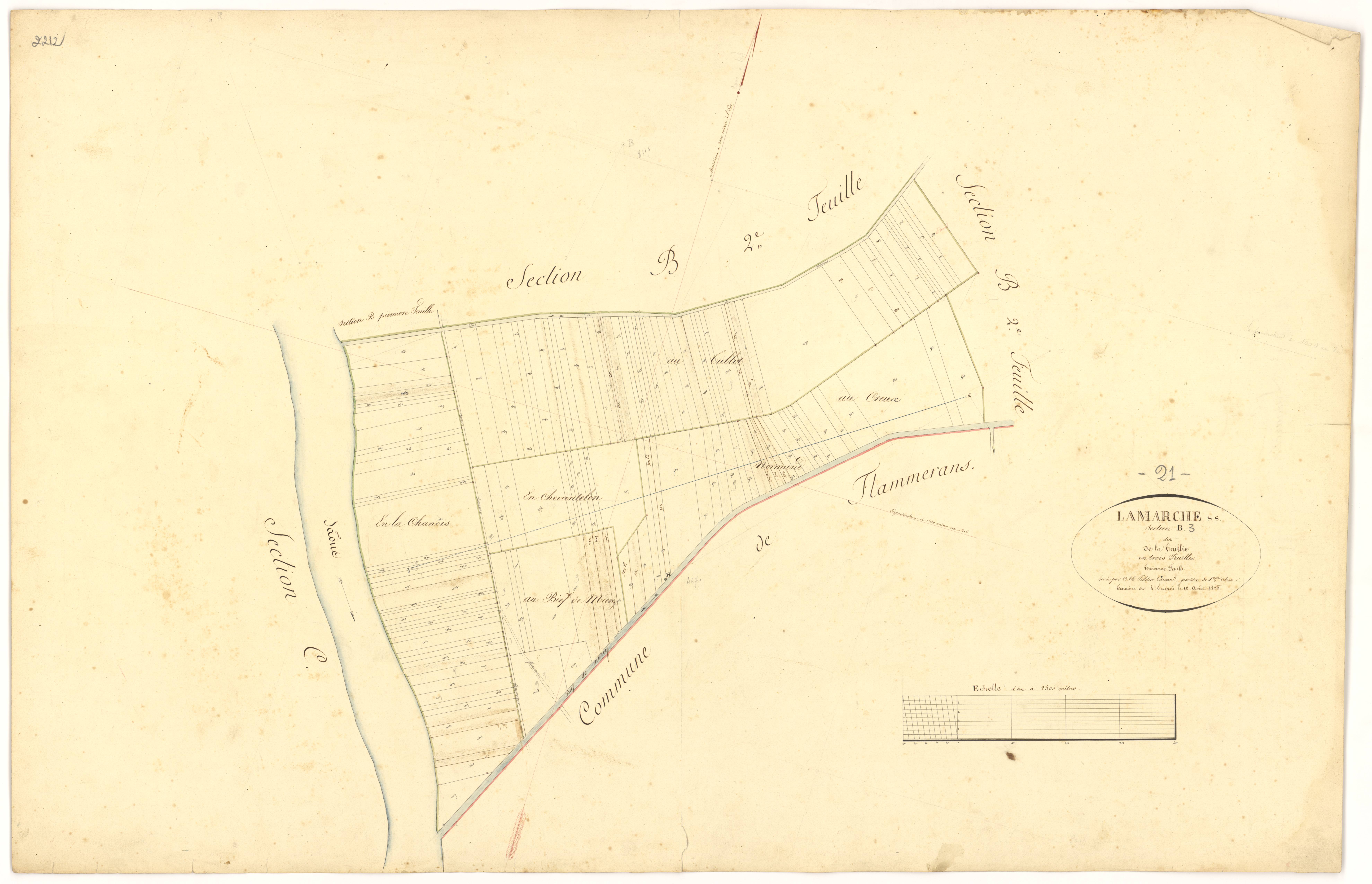 Lamarche-sur-Saône - Section B3 - 3 P PLAN 377/6