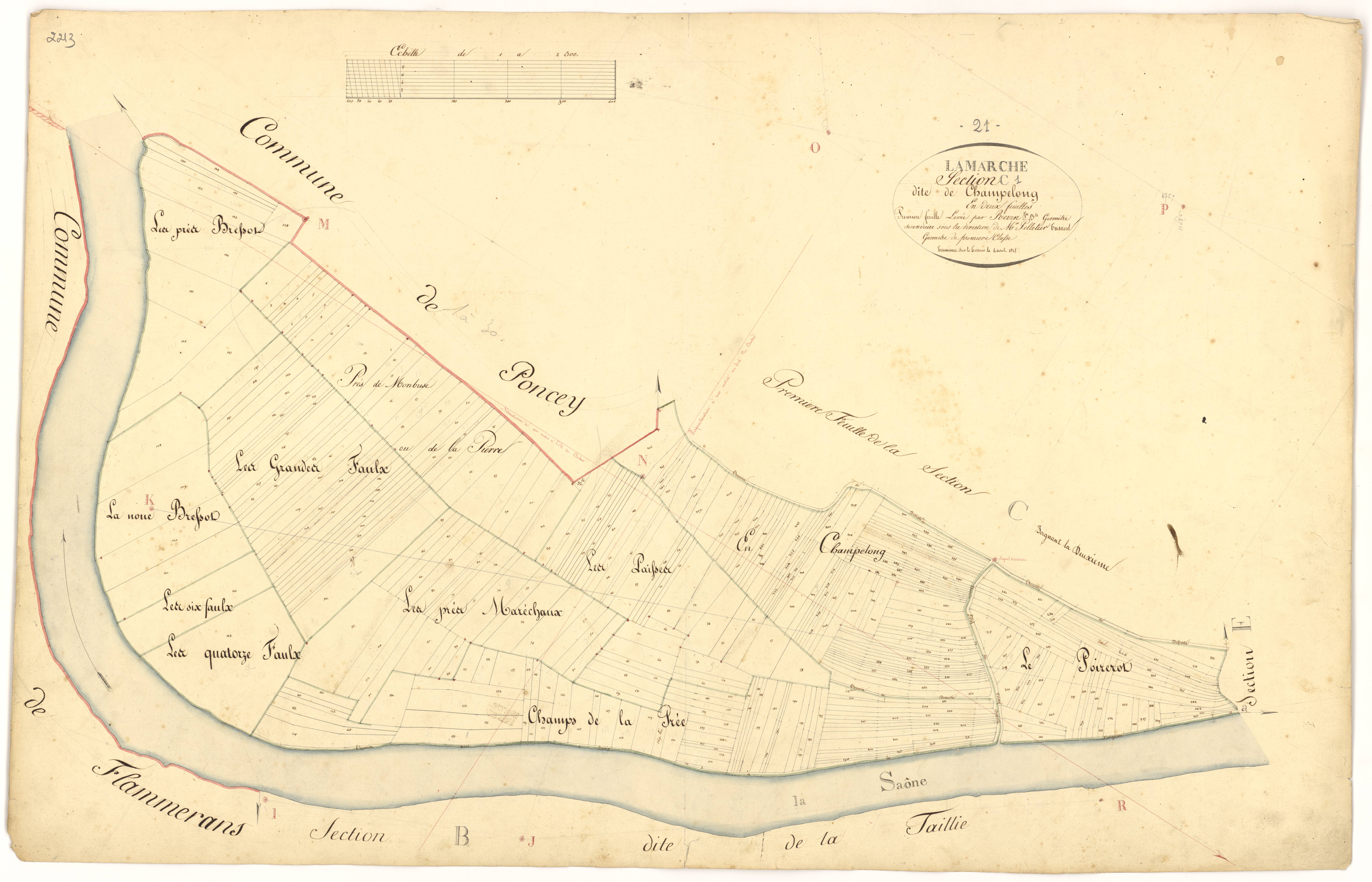 Lamarche-sur-Saône - Section C1 - 3 P PLAN 377/7