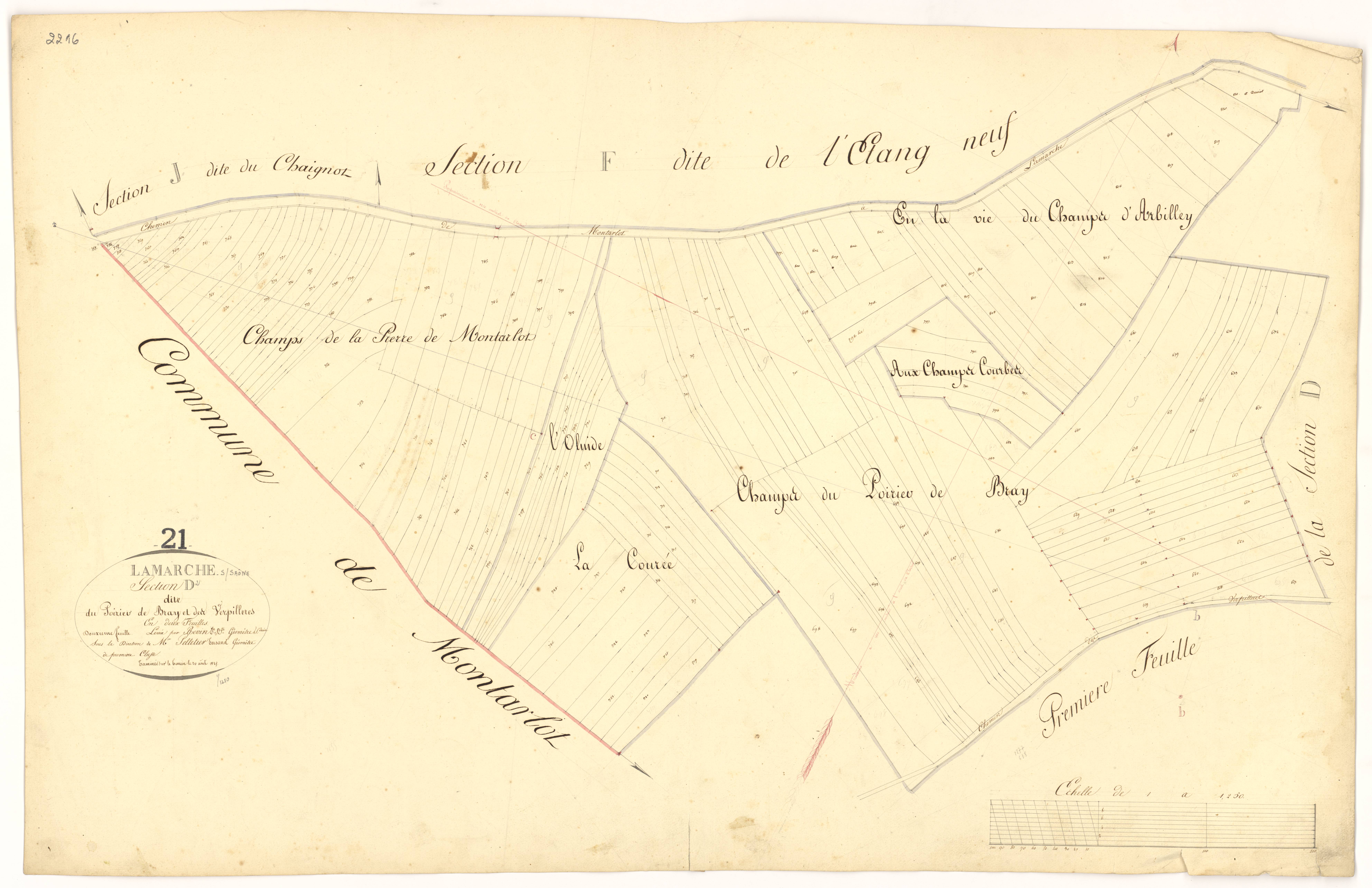 Lamarche-sur-Saône - Section D2 - 3 P PLAN 377/10