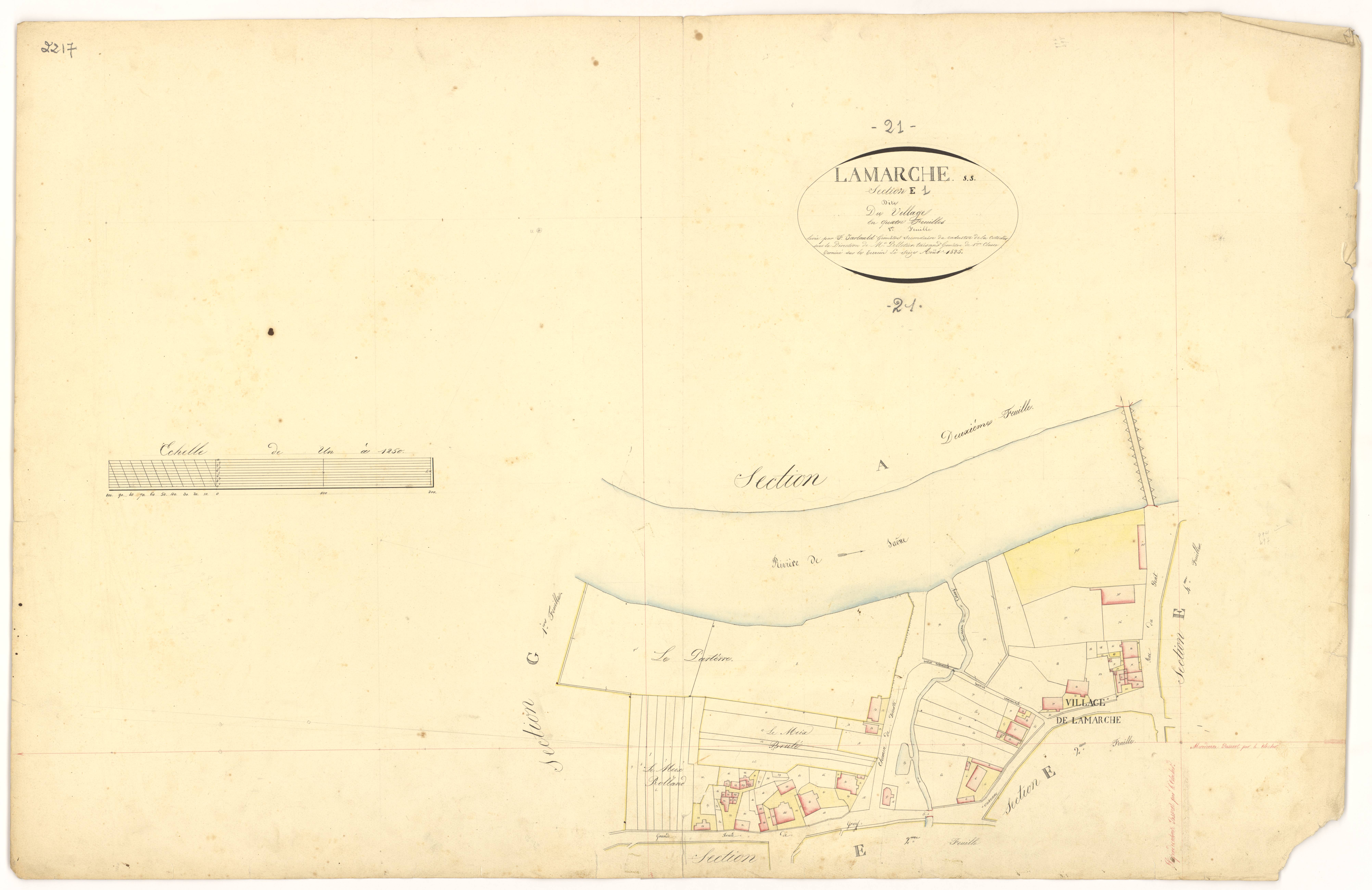 Lamarche-sur-Saône - Section E1 - 3 P PLAN 377/11