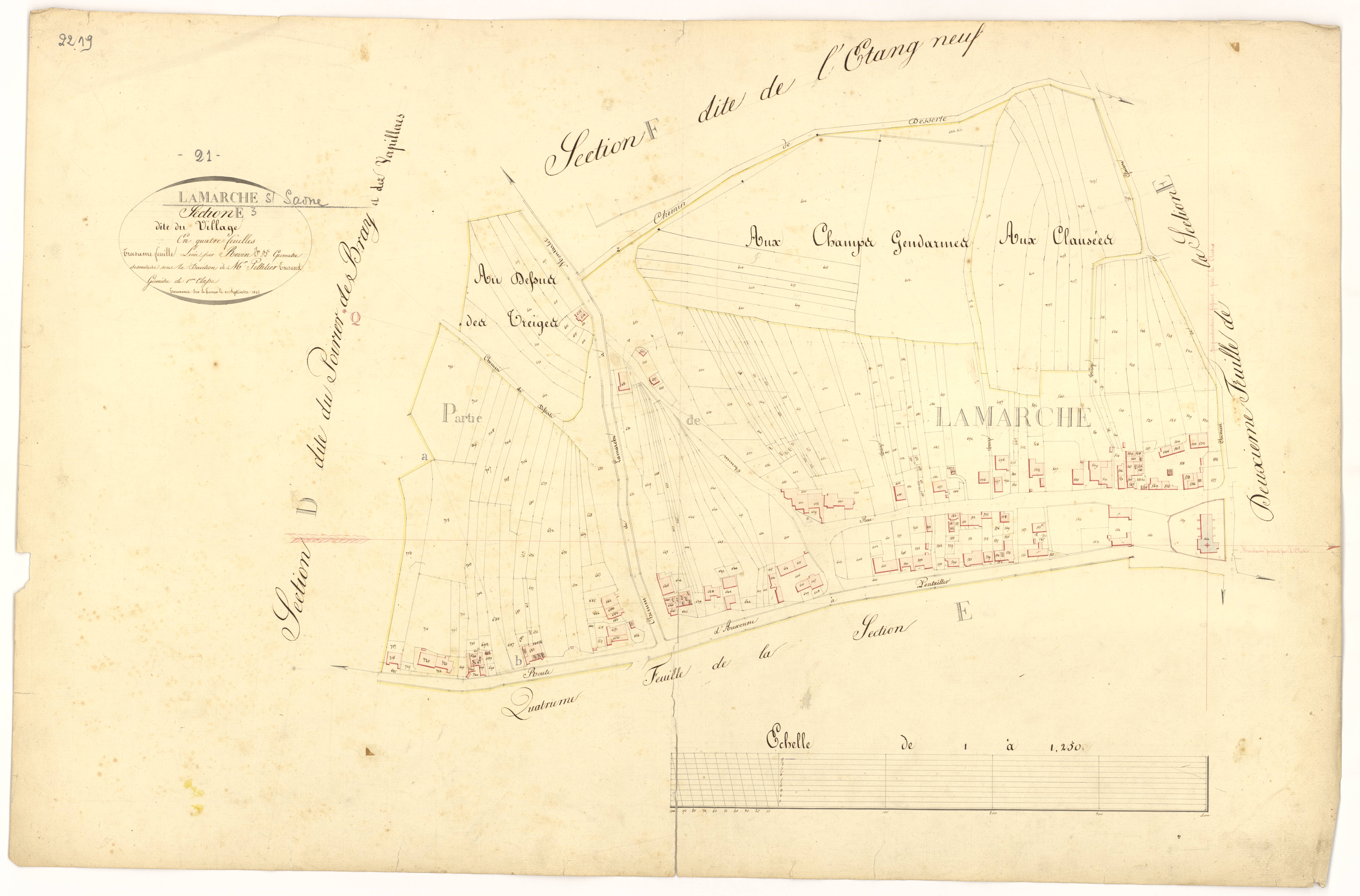 Lamarche-sur-Saône - Section E3 - 3 P PLAN 377/13