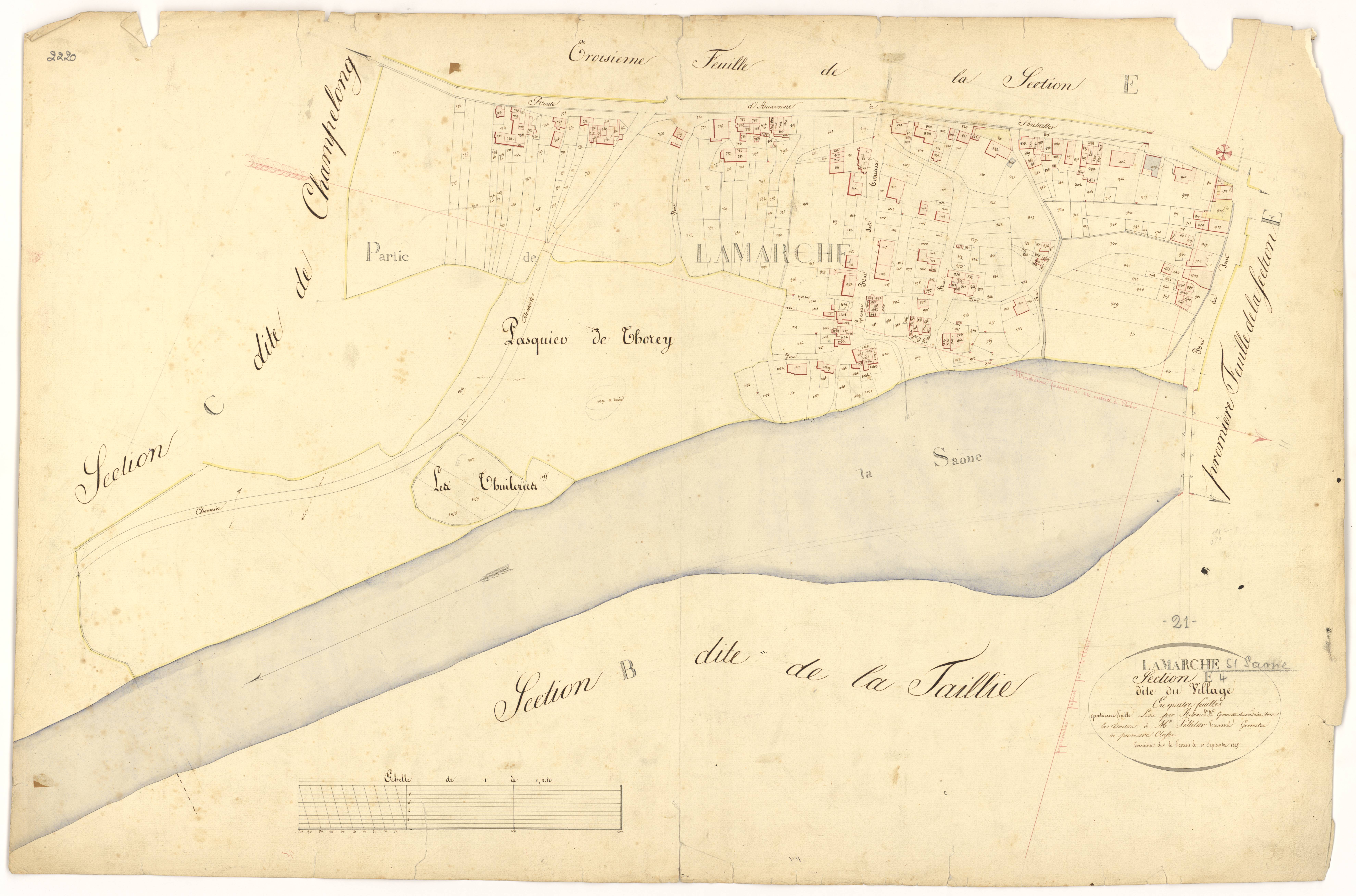 Lamarche-sur-Saône - Section E4 - 3 P PLAN 377/14
